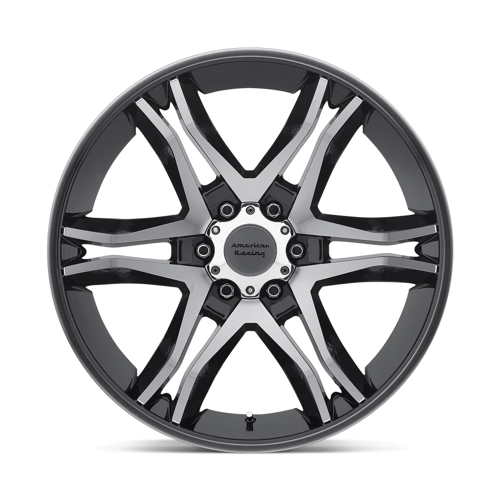American Racing AR893 Mainline Aluminum Wheel (Gloss Black Machined, 18x8.5 in) ki5q5