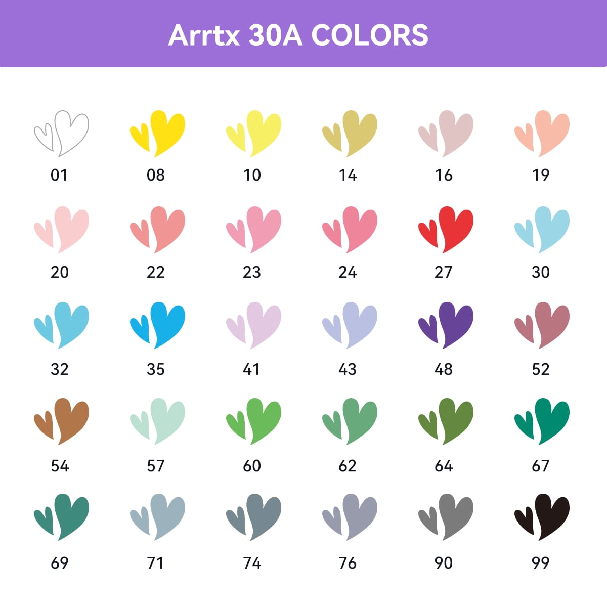 Arrtx Acrylic Paint Pens for Rock Painting, Water Based Markers with Brush Tip (30 Colors, 1 Pack) 2l54y