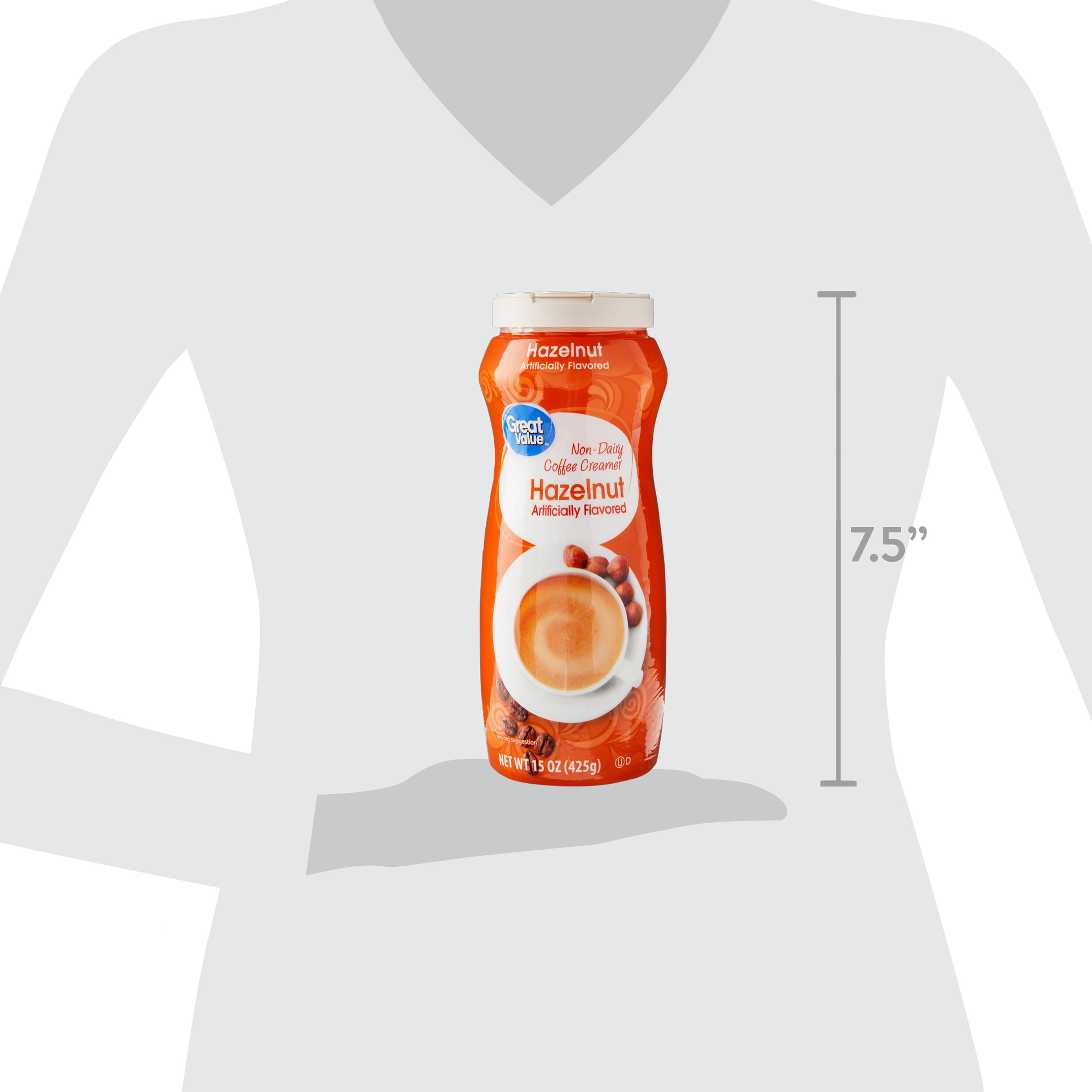 Great Value Non-Dairy Hazelnut Coffee Creamer (Hazelnut, 15 oz) 1p36f
