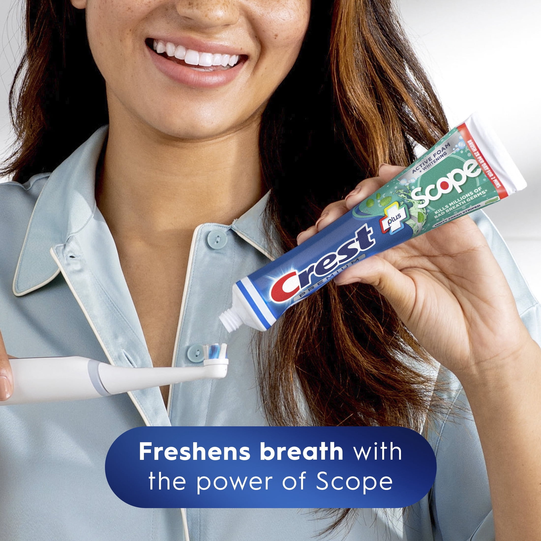 Crest Premium Plus Scope Whitening Toothpaste, Minty Fresh Flavor (5.2 oz) 79zjp - Image 4