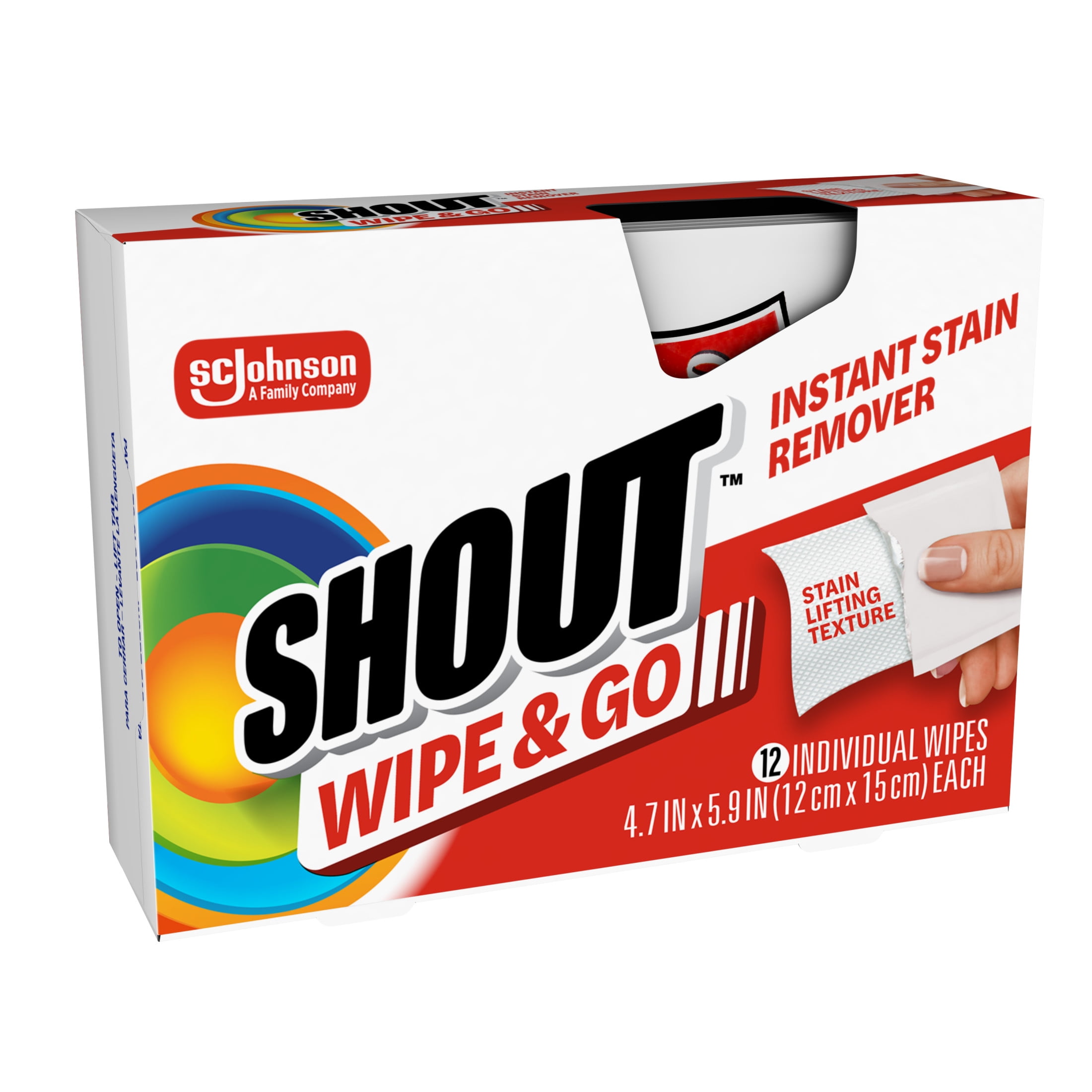 Shout Wipe & Go Instant Laundry Stain Remover Wipes (12 Count) 2rhd6