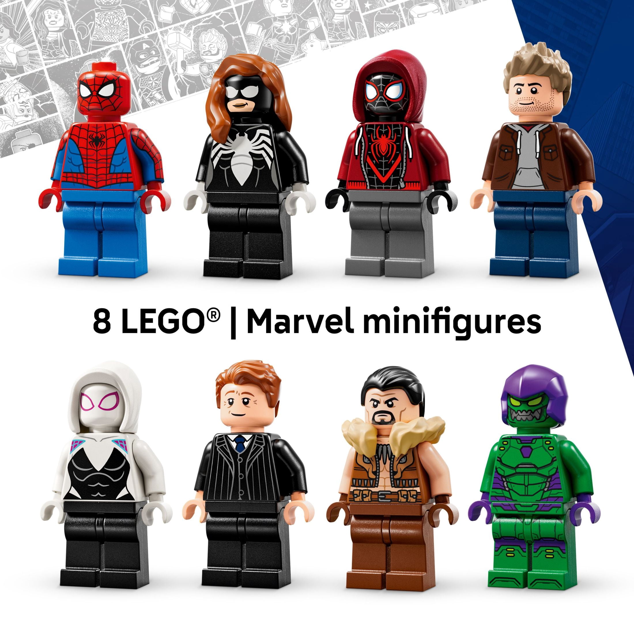 LEGO Marvel Spider-Man vs. Oscorp Building Set with 8 Minifigures (808 Pieces) 7dqc2