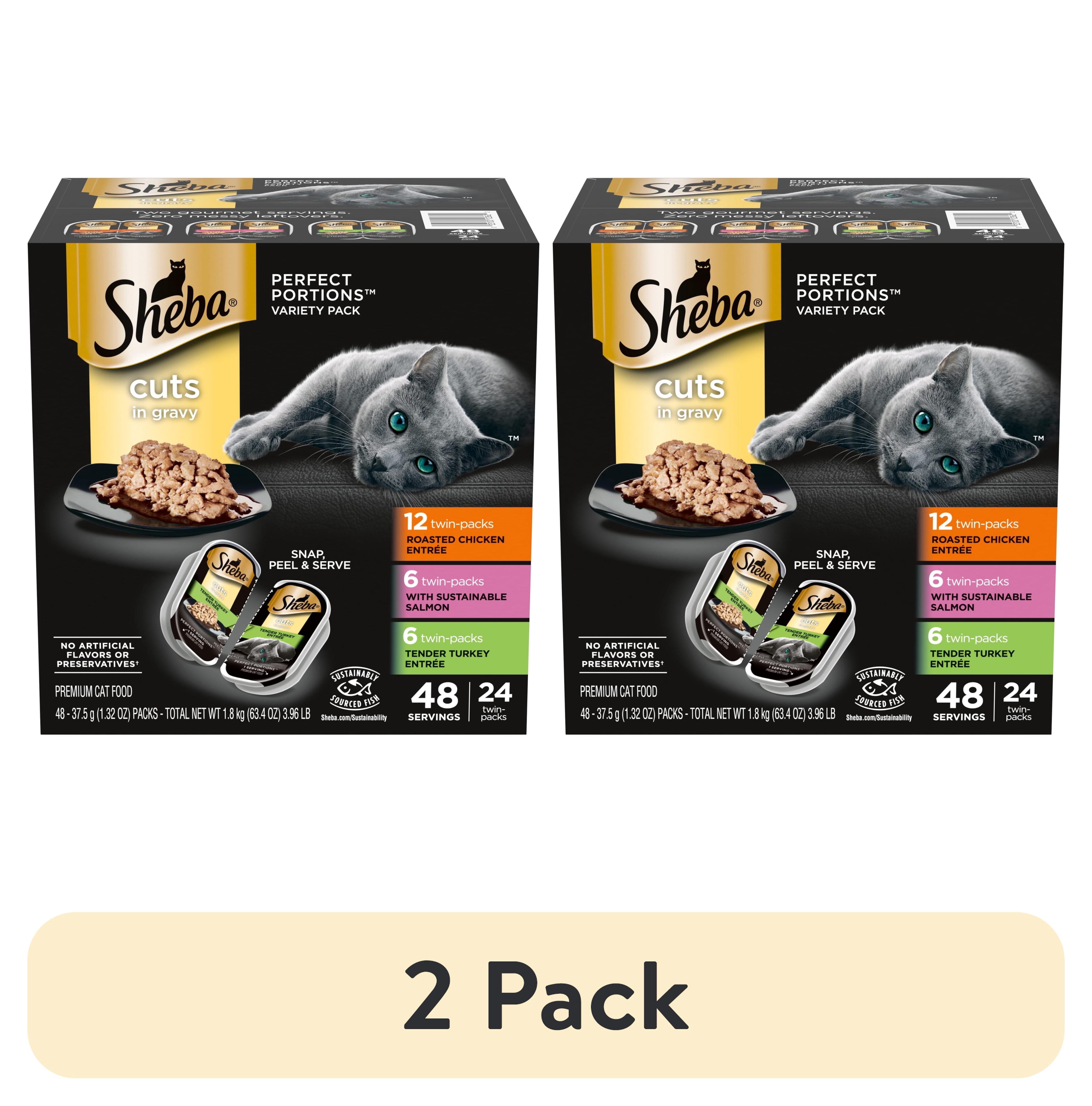 SHEBA Perfect Portions Wet Cat Food Cuts in Gravy Variety Pack (24 Trays, 2.6 oz each) knfl8