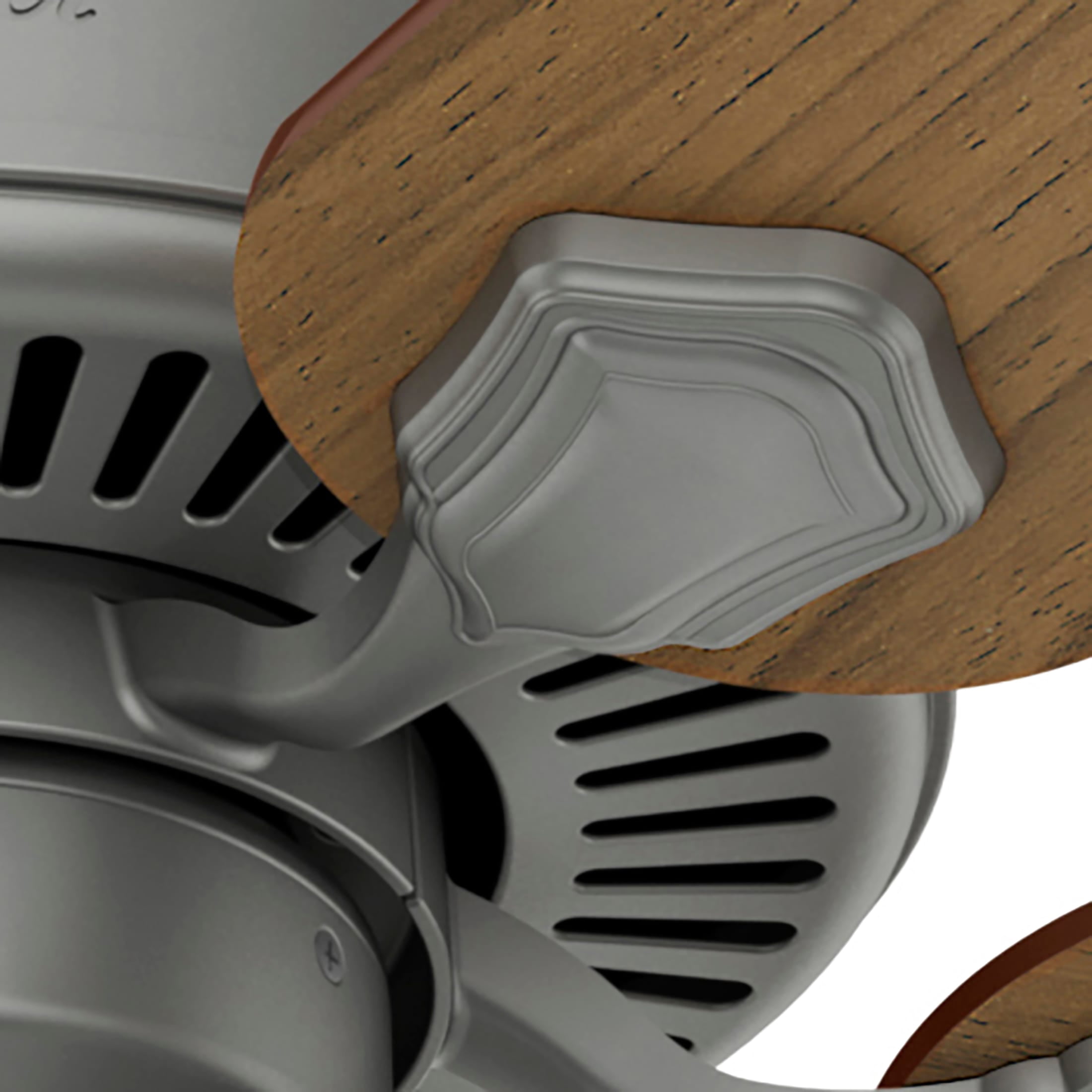 Hunter Swanson 52 in Indoor Ceiling Fan with LED Lights (Matte Silver, 52 in) t92b8