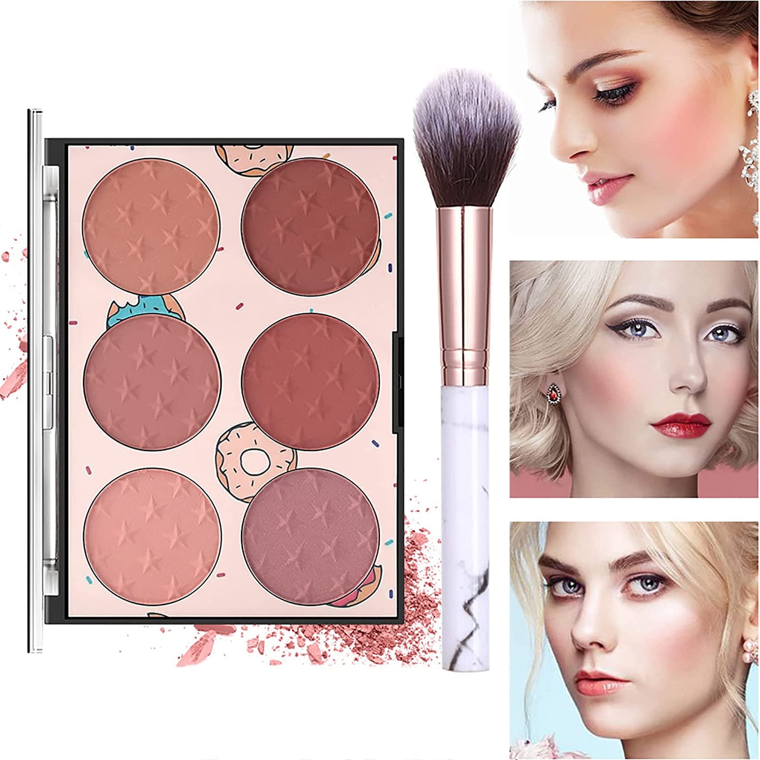 AOLIKOKO All-in-One Makeup Kit Full Face Cosmetic Set with Eyeshadow Palette and Tools (12 Colors, 1 Set) 05opm