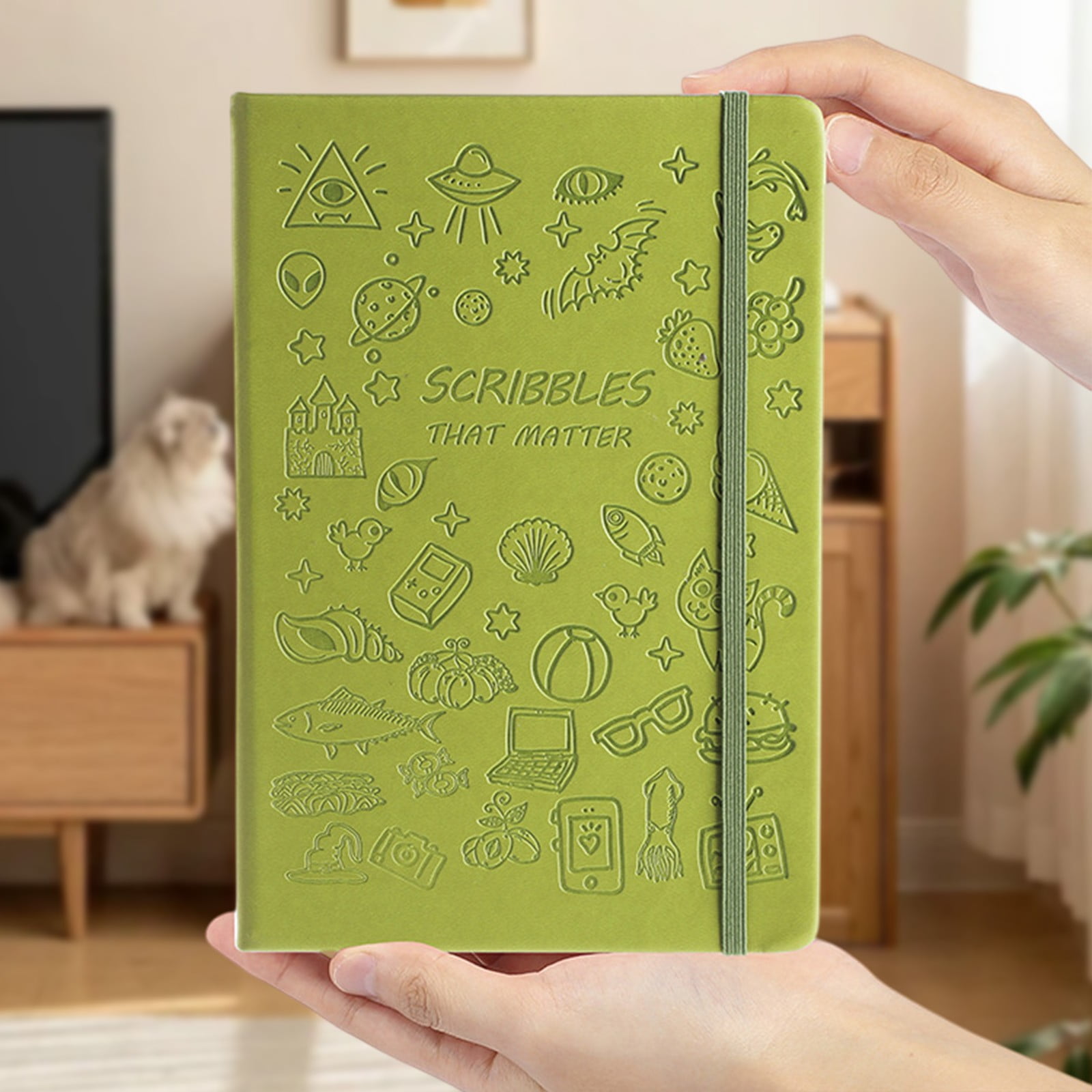 sruoe A5 Spiral Journal Notebook, Leather Hardcover Planner for Daily Writing and Office Notes (Green, 8.3 in x 5.8 in) 2miht