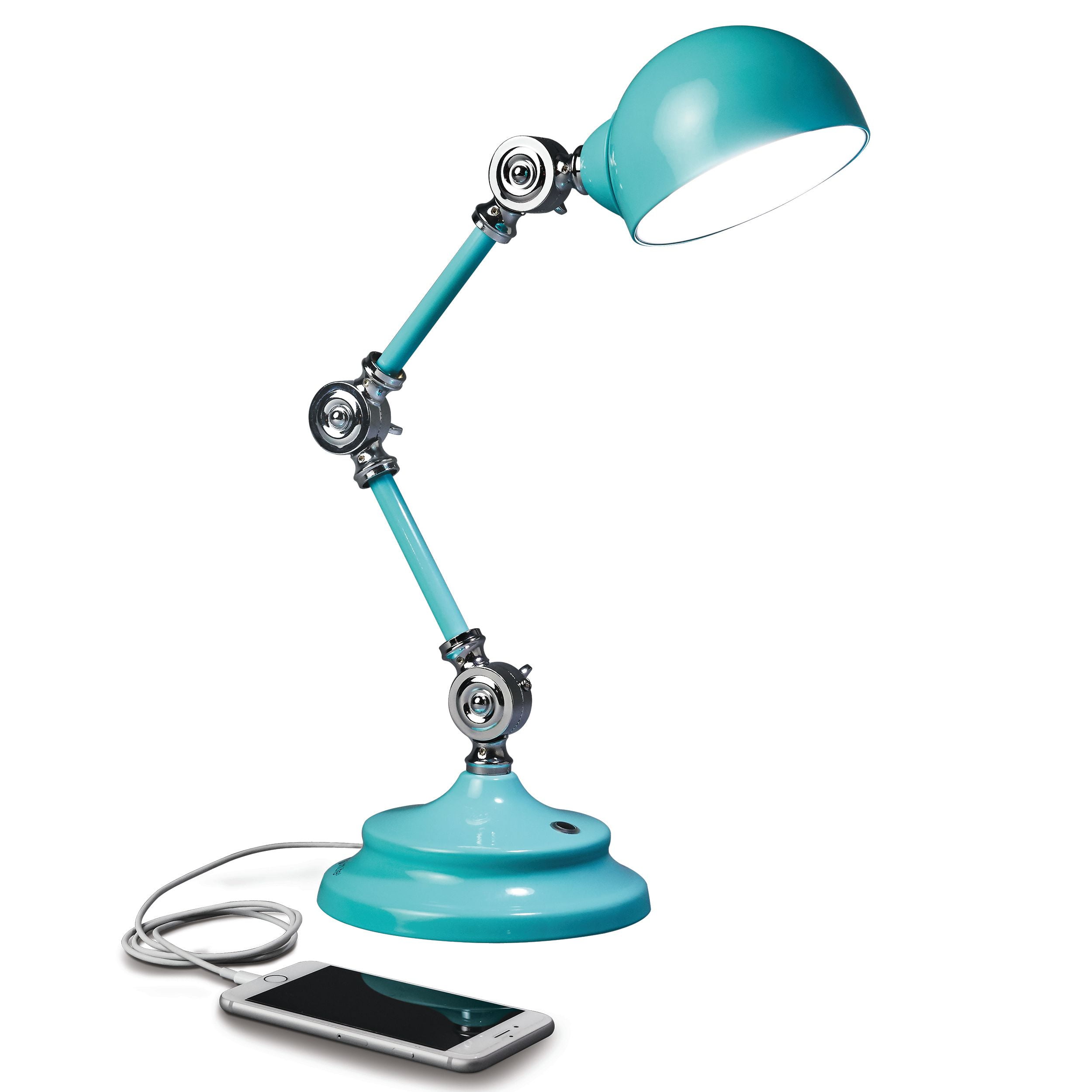OttLite Wellness Series Revive LED Desk Lamp with USB Charging Port (Turquoise, 15.5 in) golf5