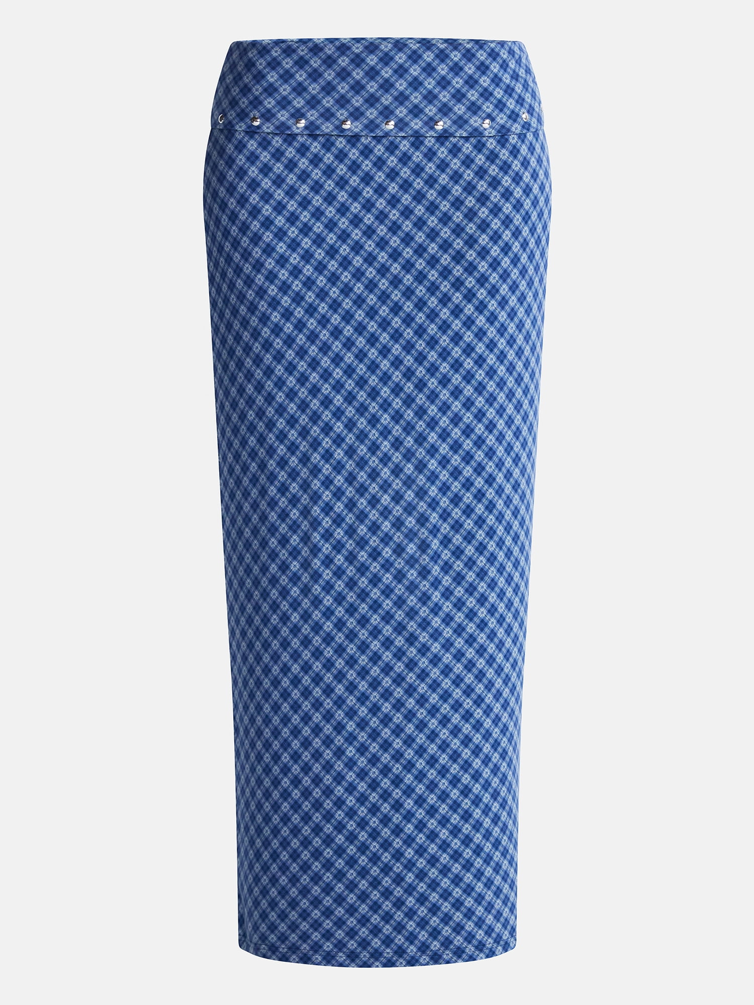 No Boundaries Women's Foldover Knit Maxi Skirt (Blue, XXS-XXL) jo7ng