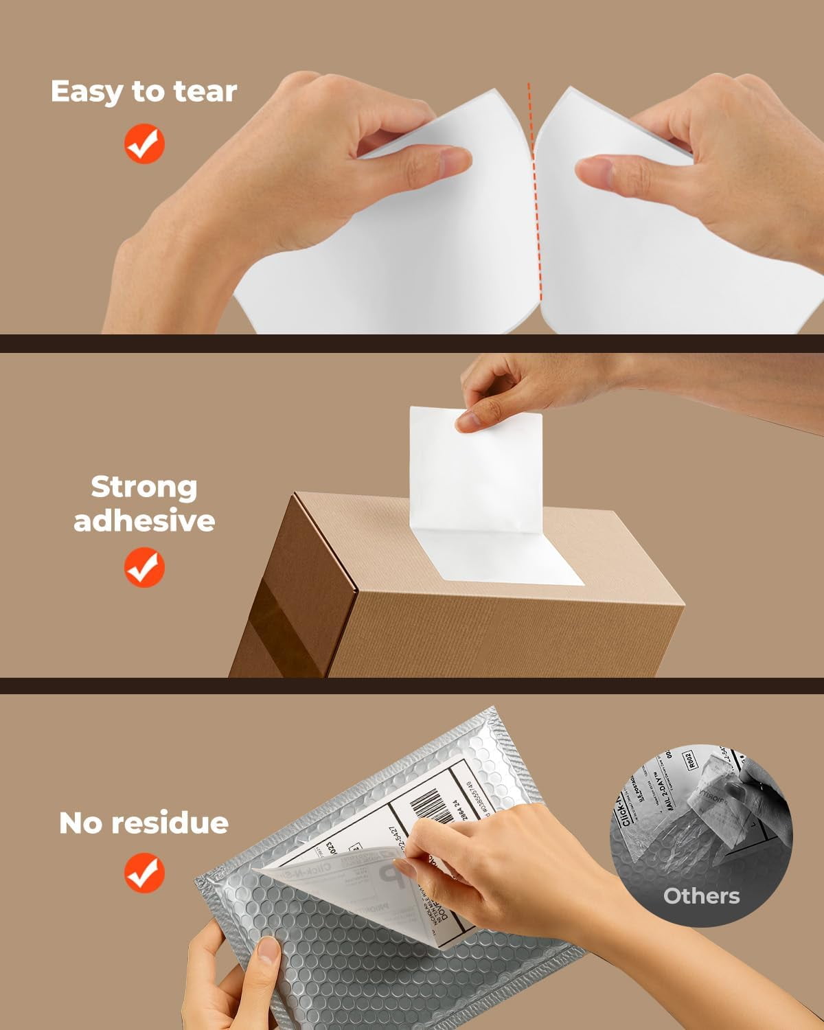 Munbyn 4 in x 6 in Direct Thermal Shipping Labels, Commercial Grade Adhesive for Logistics and Packaging (White, 220 Sheets) hoemg