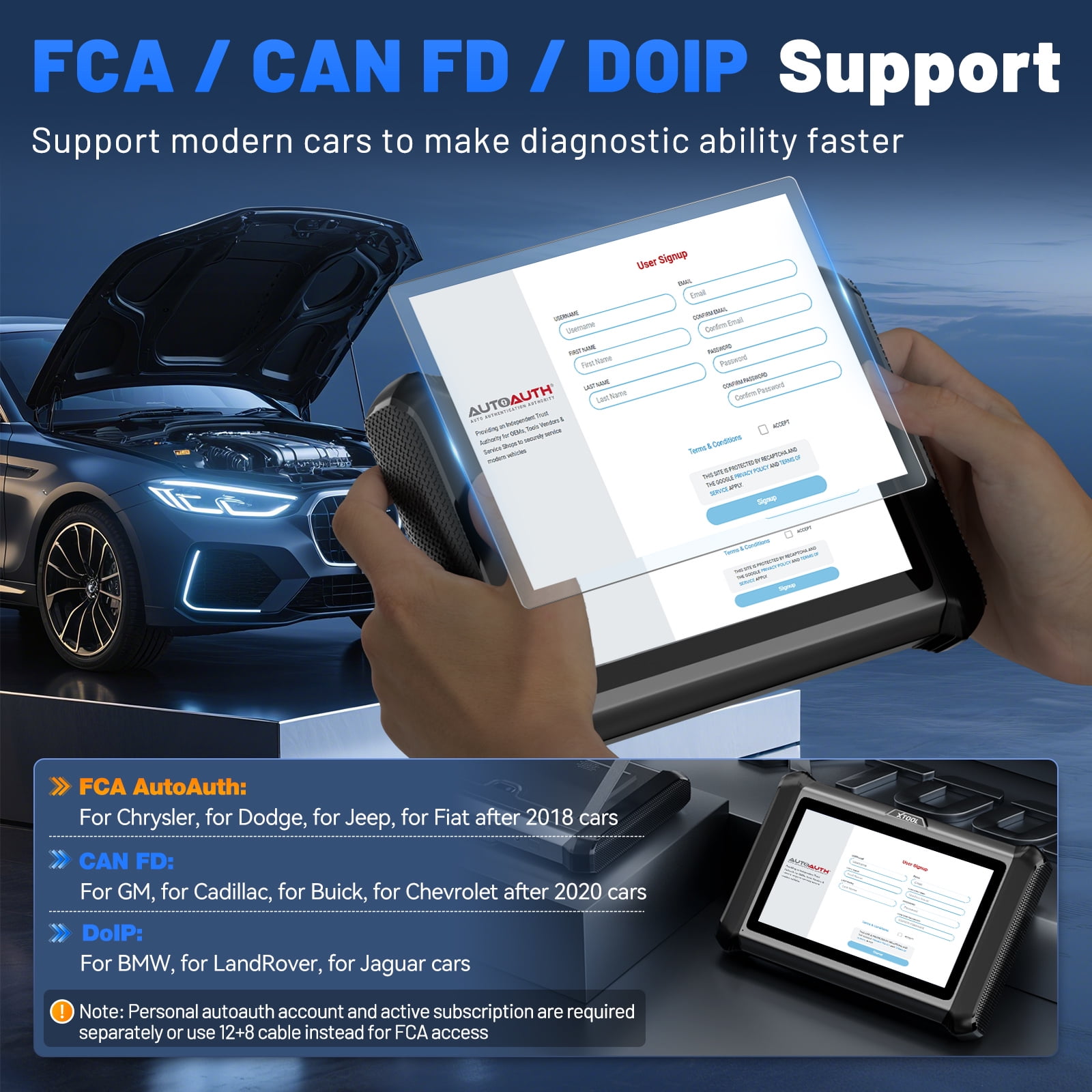 XTOOL X100 Pad Automotive Key Fob Programmer and All System OBD2 Diagnostic Scan Tool (32 Service Functions) qrdae - Image 7