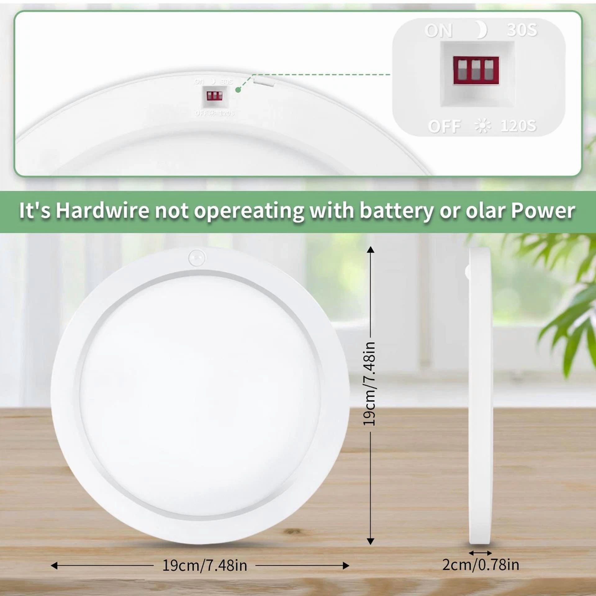 VAULT 12W LED Ceiling Down Light Flush Mount Fixture for Kitchen and Home (Dimmable, 6 in) nx180