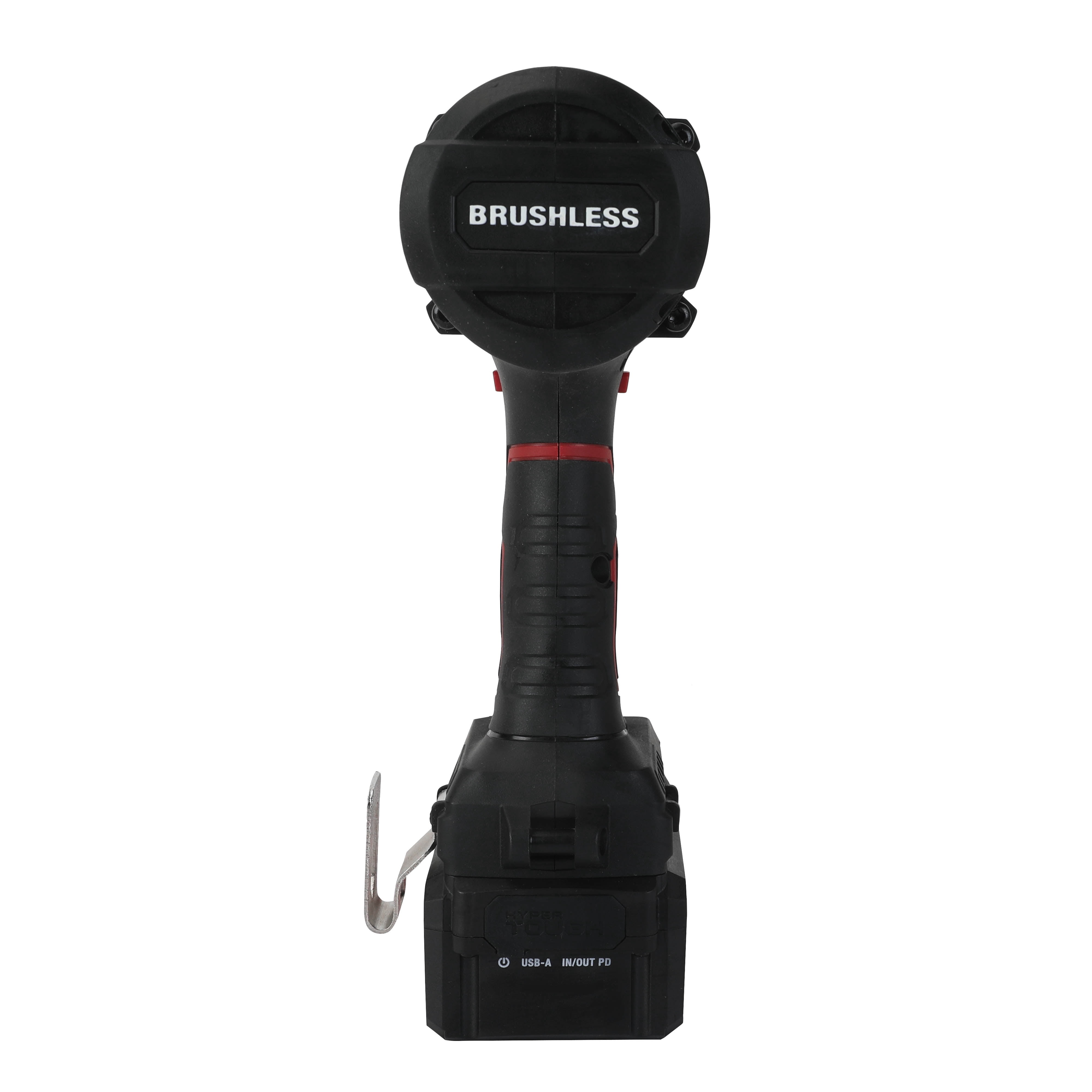 Hyper Tough 20V Brushless Cordless Impact Wrench (Black, 1/2-in Drive) 8qikx