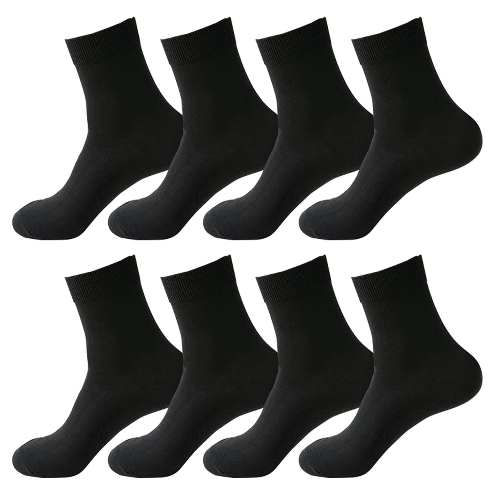 MZXELPRJD Crew Socks Moisture Wicking Athletic Comfort Fit (Black, 4 Pairs) 8yl00