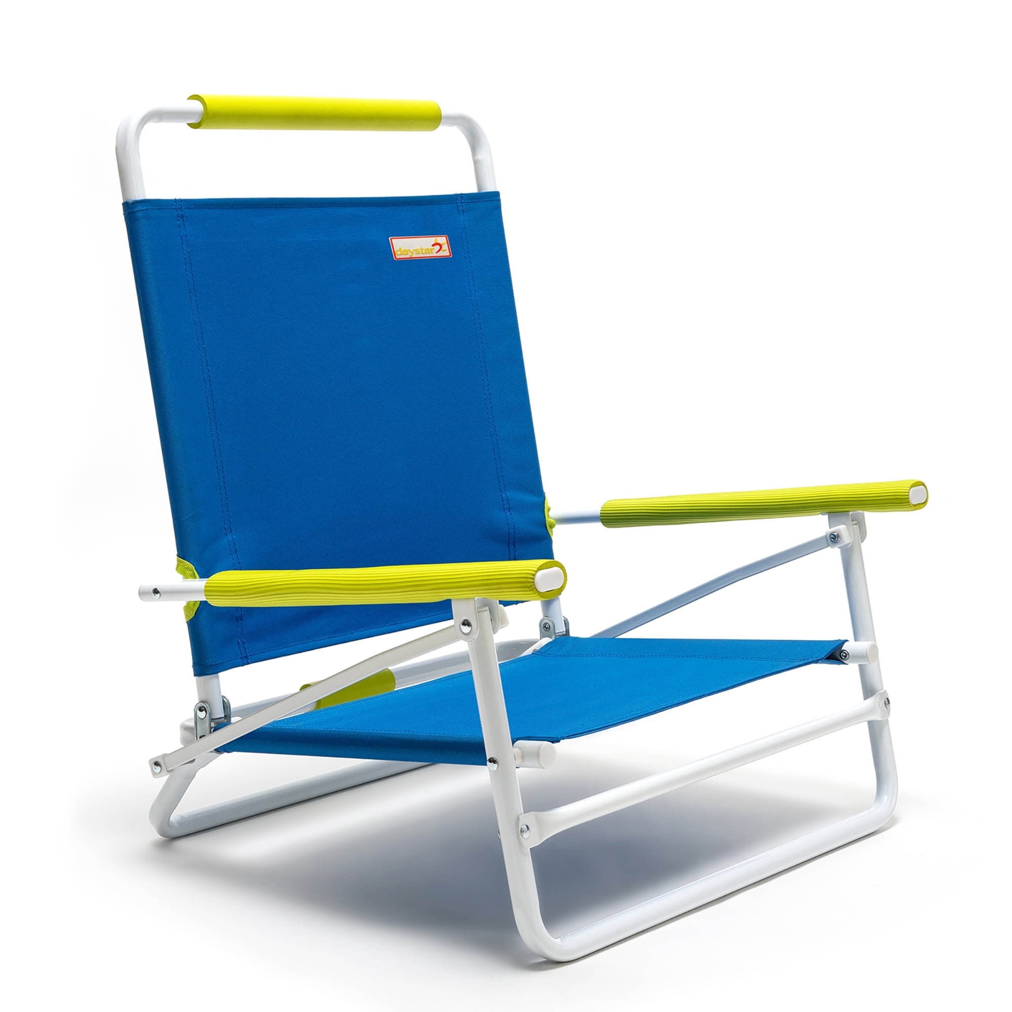 Sunnyfeel Folding Beach Chair for Adults, Lightweight Low-Profile Outdoor Seat with Armrest (Navy Blue, 300 lb Capacity) p2xe4