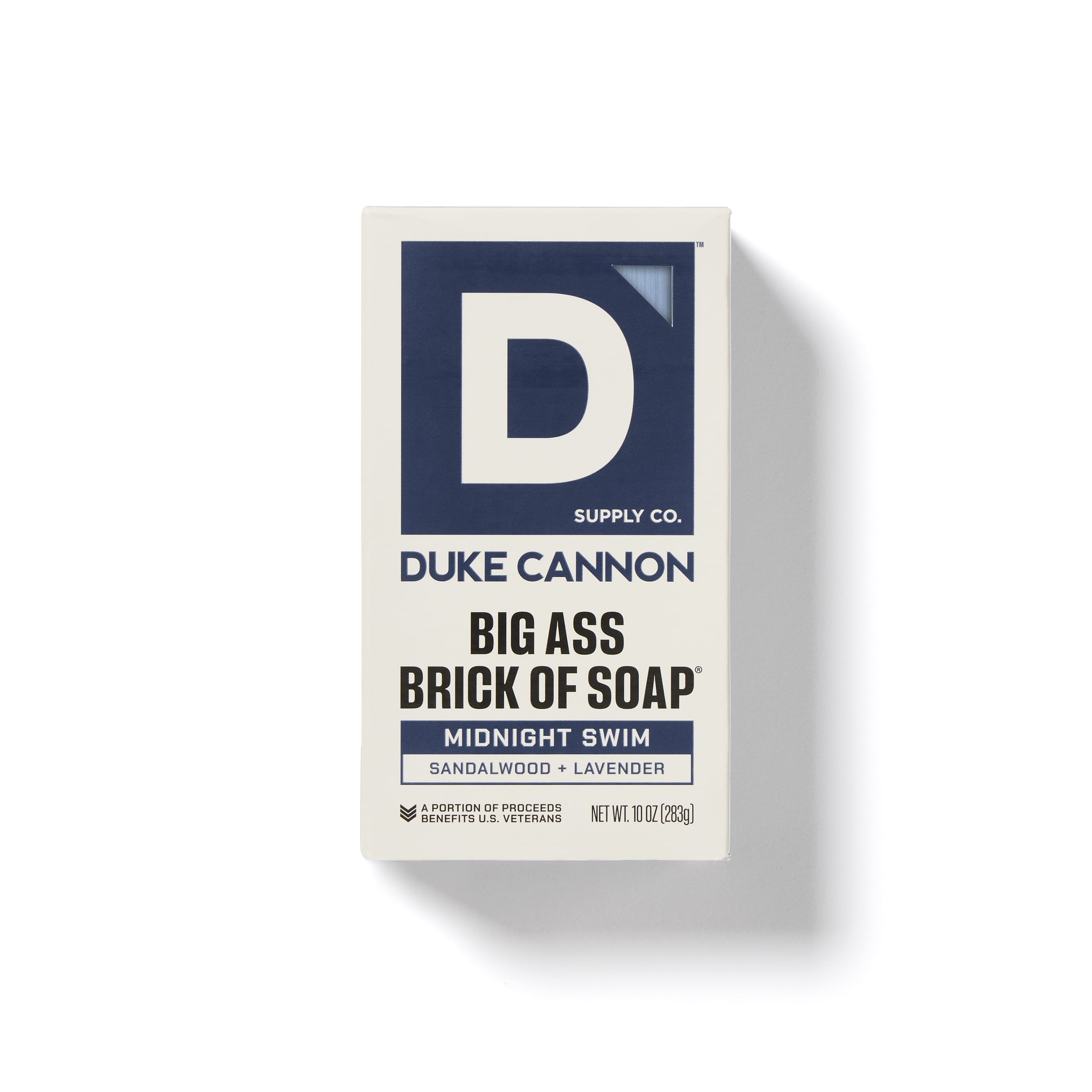 Duke Cannon Big Ass Brick of Soap for Men, Midnight Swim, Long-lasting Triple Milled Bar (10 oz) stpdy