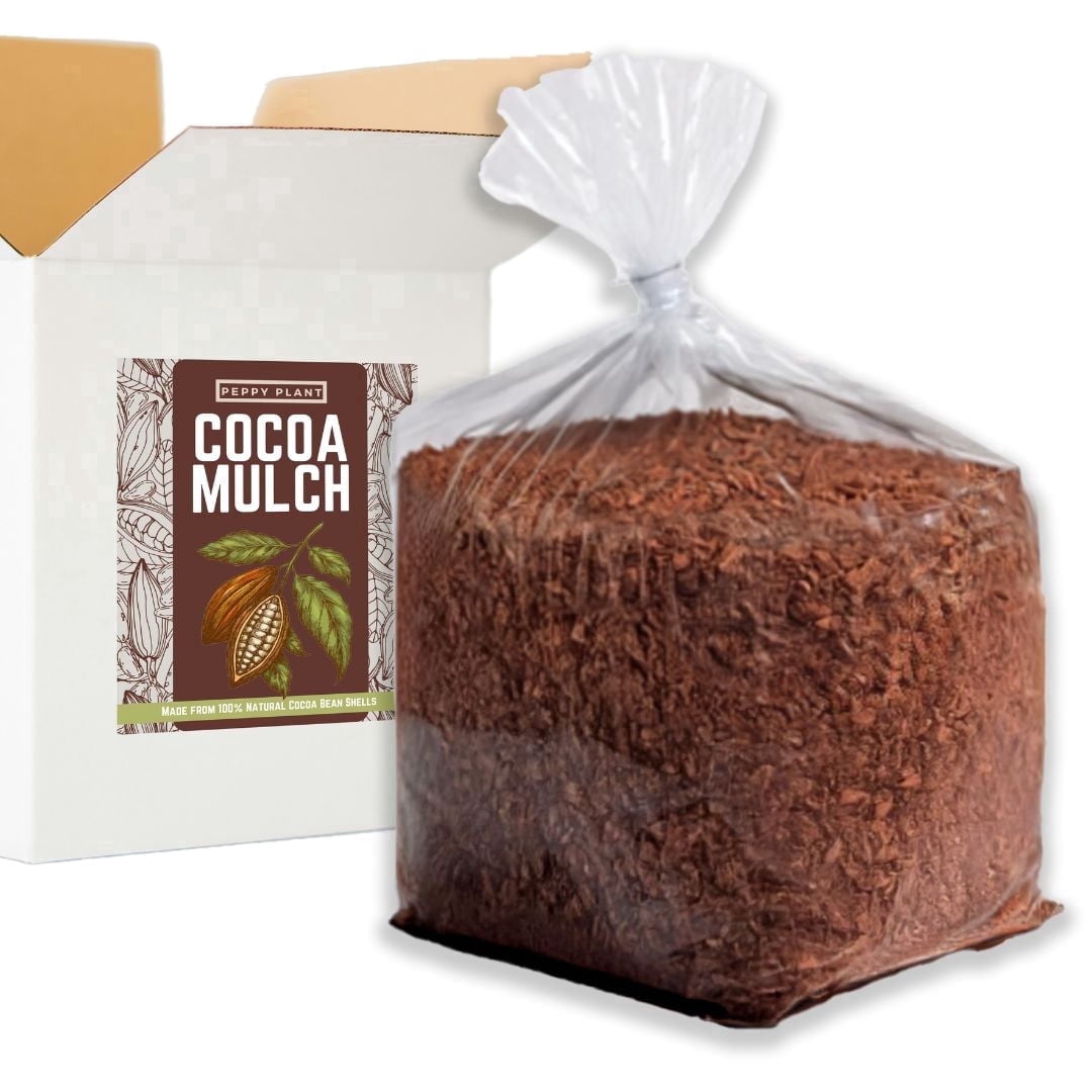 Peppy Plants Organic Cocoa Bean Shell Mulch for Gardens and Potted Plants (Brown, 1 cu ft) 8bd0e