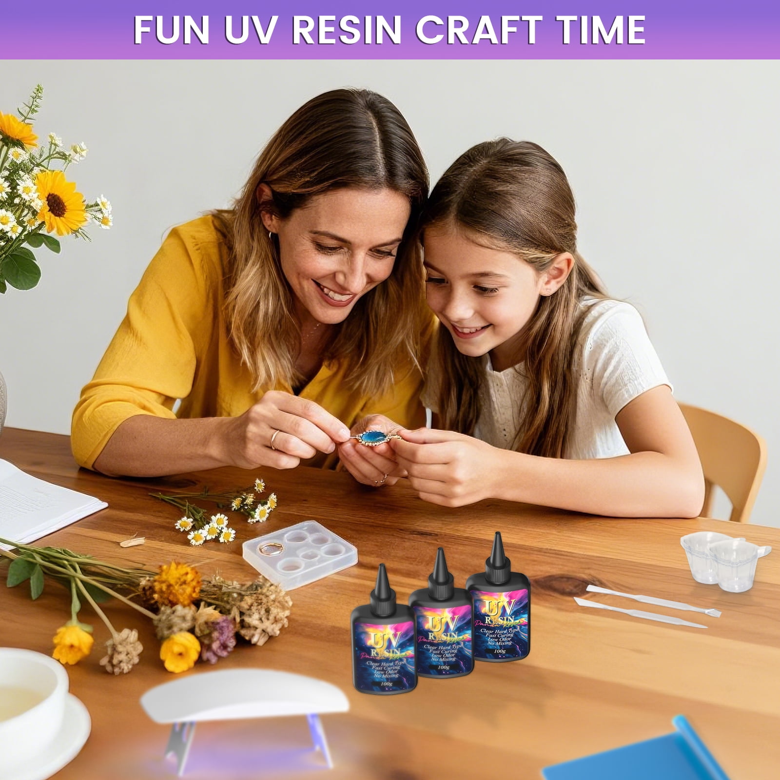 Panda Resin UV Resin for DIY Crafts and Jewelry Making (Clear, 10.6 oz) hrwn9