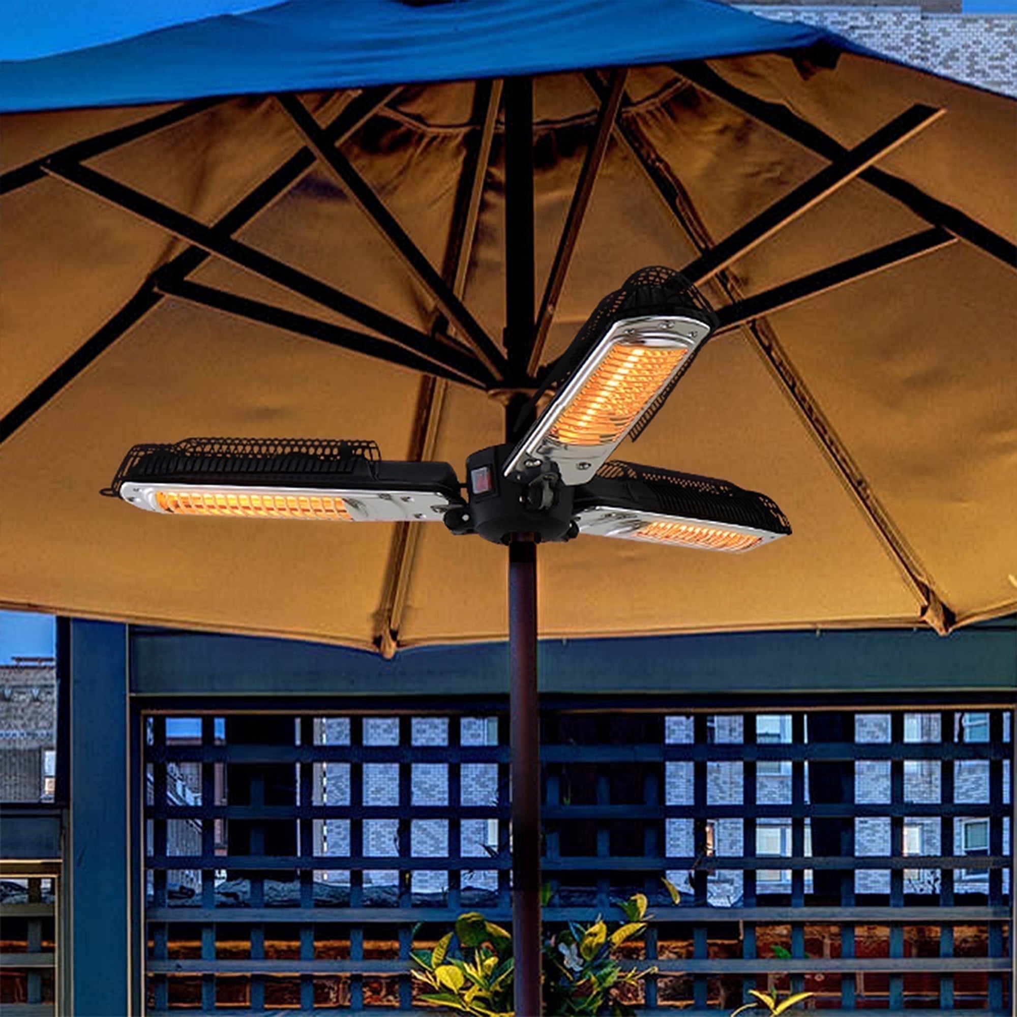 ATR ART TO REAL Foldable Infrared Electric Patio Umbrella Heater (1500W, 3-Panel) dskzm