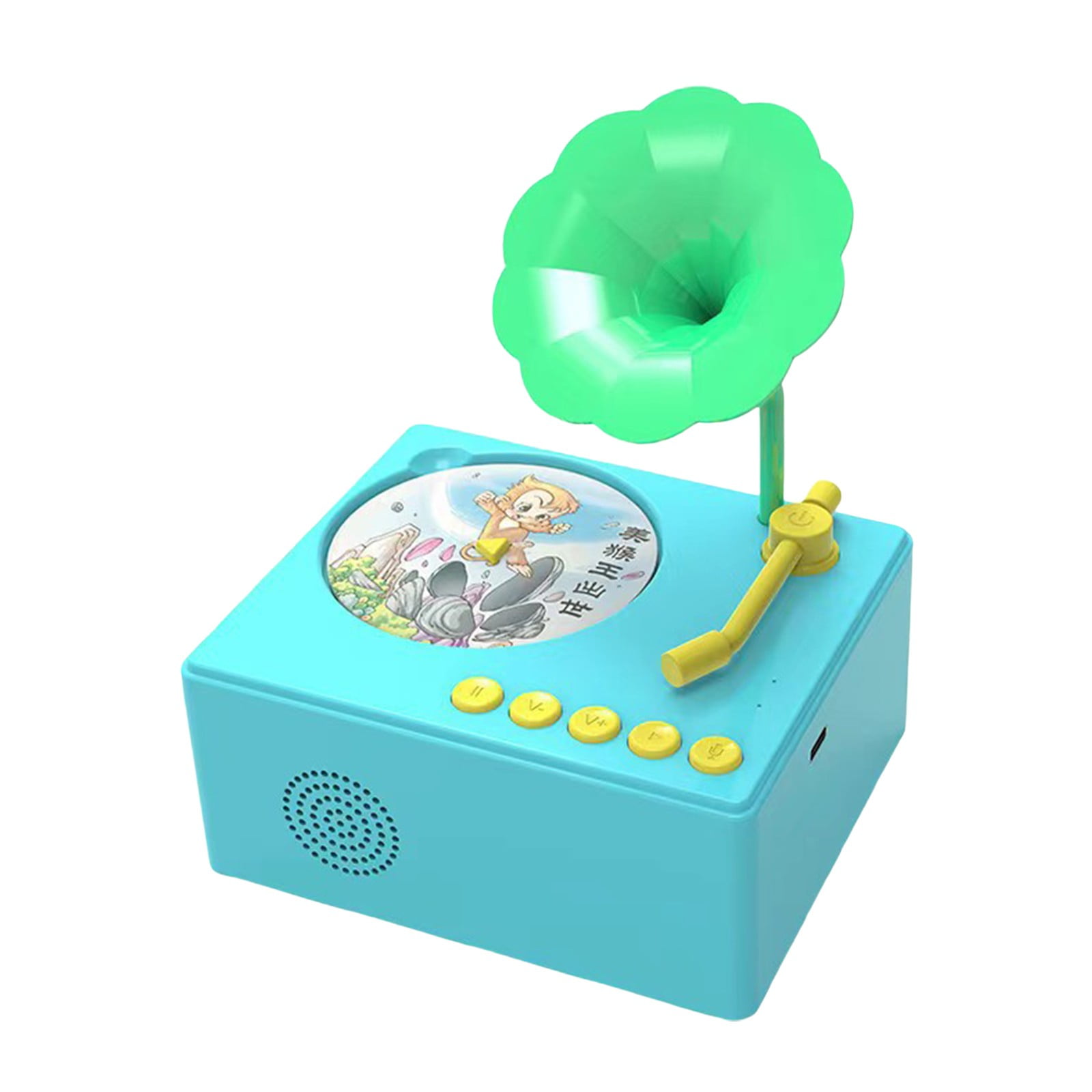 Kehuo Kids Record Player Educational Story Music Phonograph with 96 Cards (Blue, 1 Pack) h2tfe