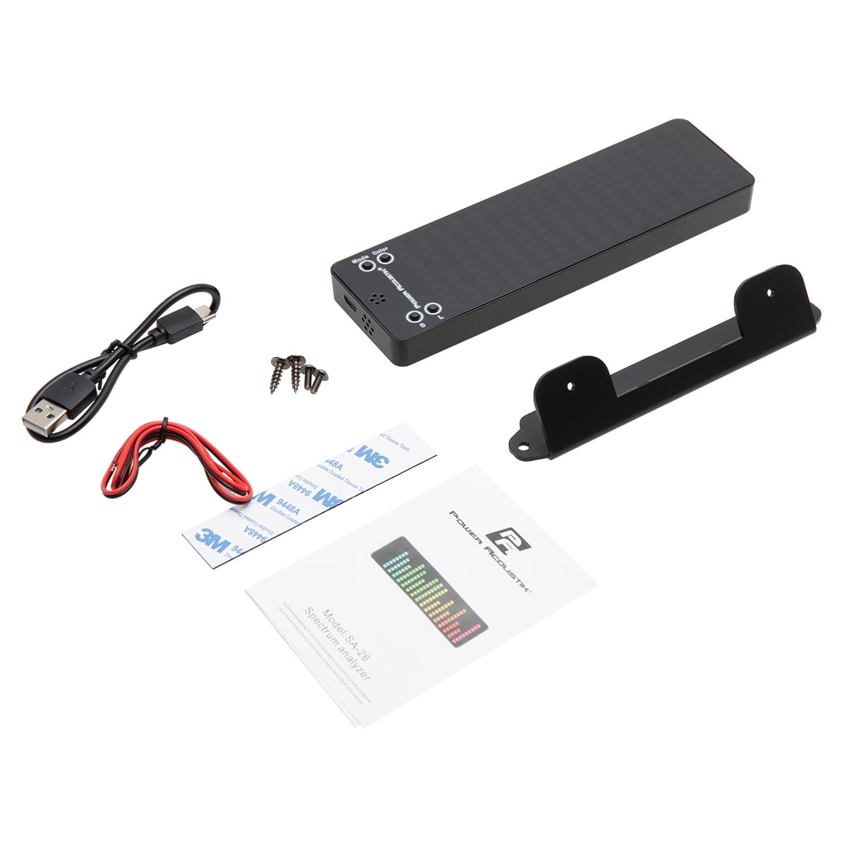 Power Acoustik 11-Band LED Audio Spectrum Analyzer (Multi-Color, 1 Unit) py3ch