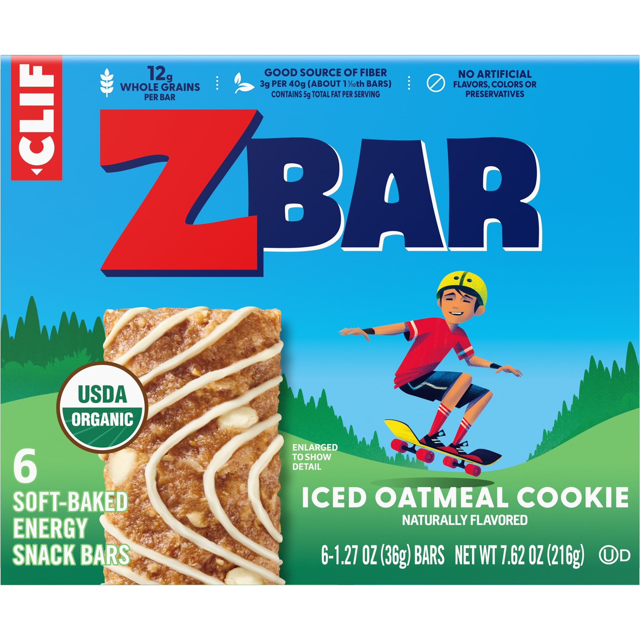 Zbar Iced Oatmeal Cookie Soft-Baked Organic Energy Snack Bars (6 count, 9 pack) vfync