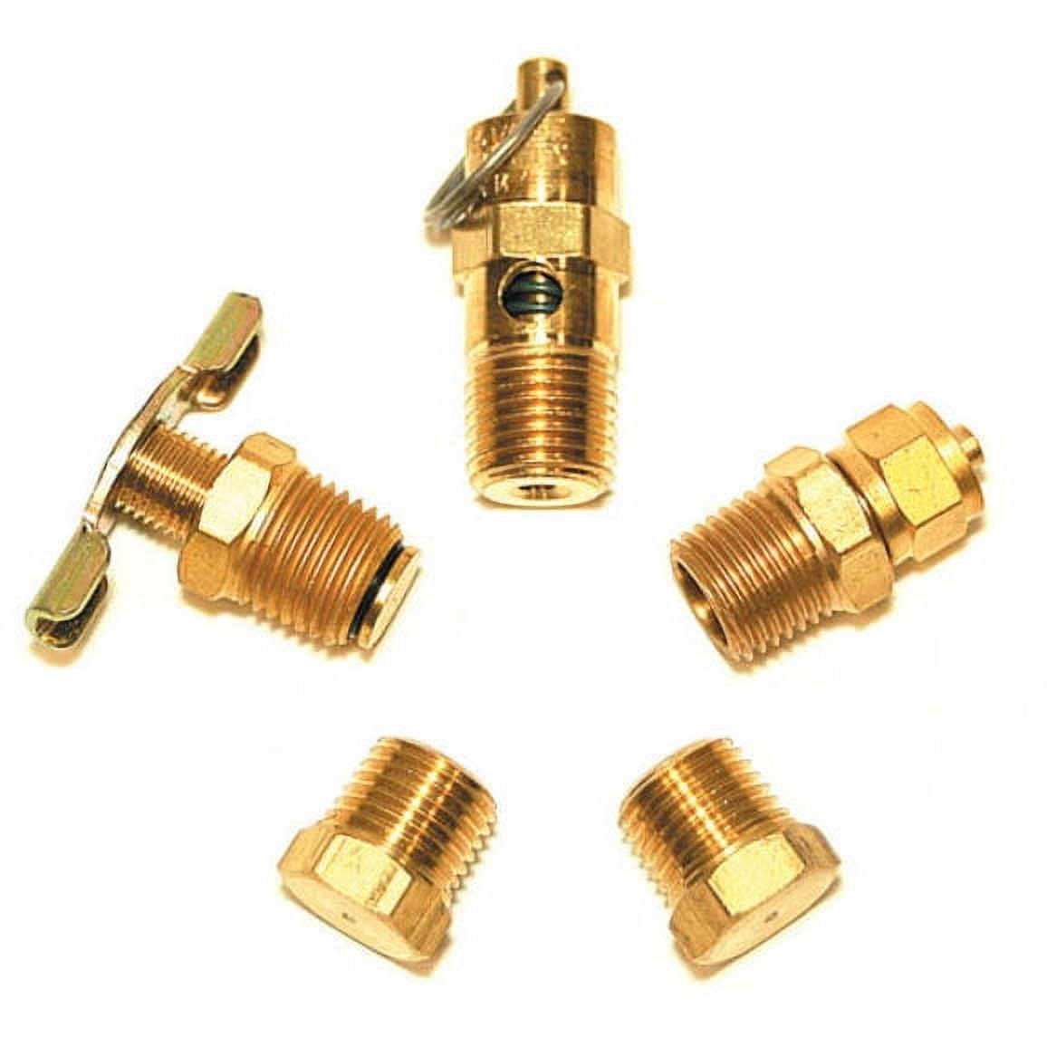 VIAIR Tank Port Fittings Kit (Gold, 175 PSI Rated) 7ytv6