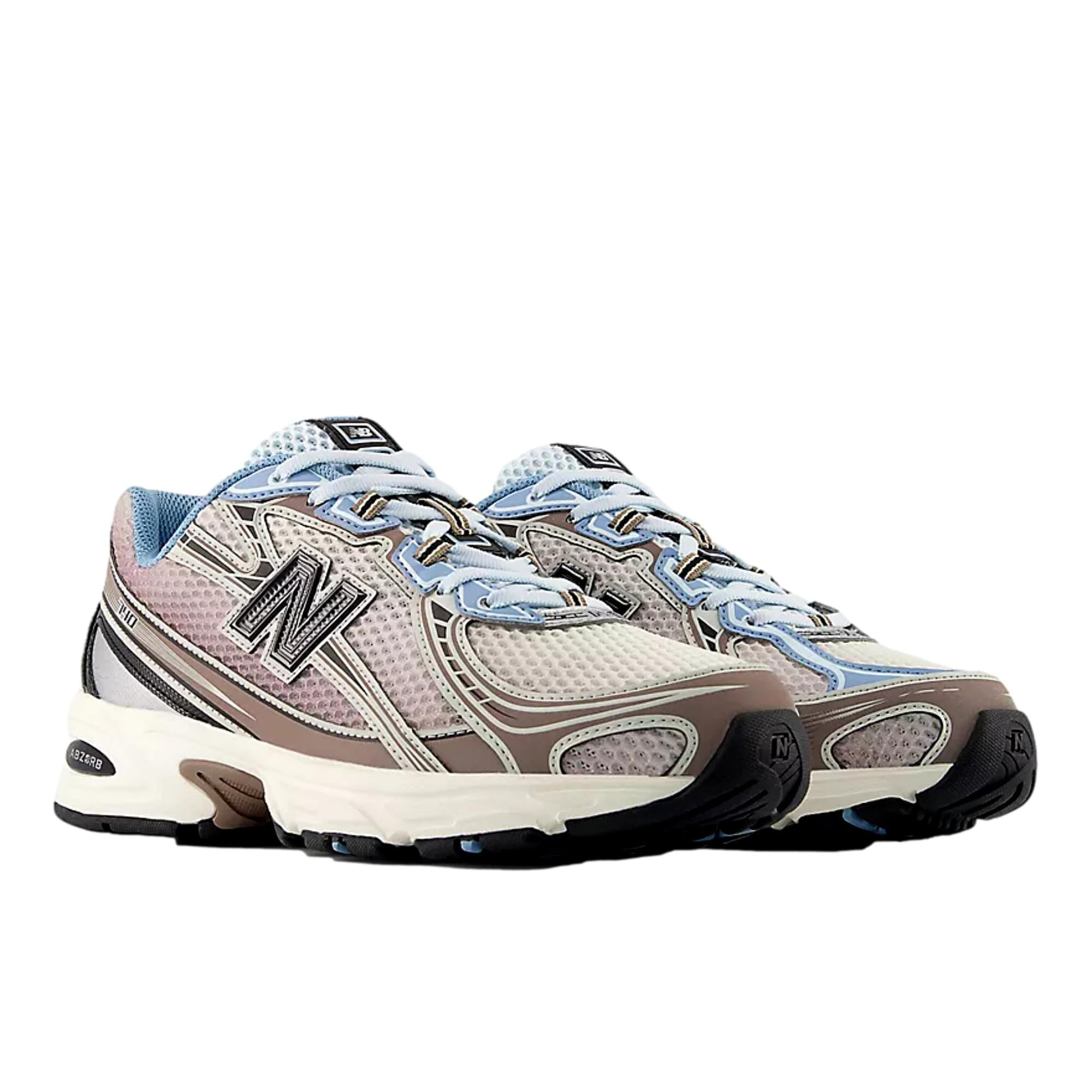 New Balance 740 Lifestyle Sneakers Breathable Mesh and Synthetic Upper (White/Brown, 9 US Men) 8eg5p