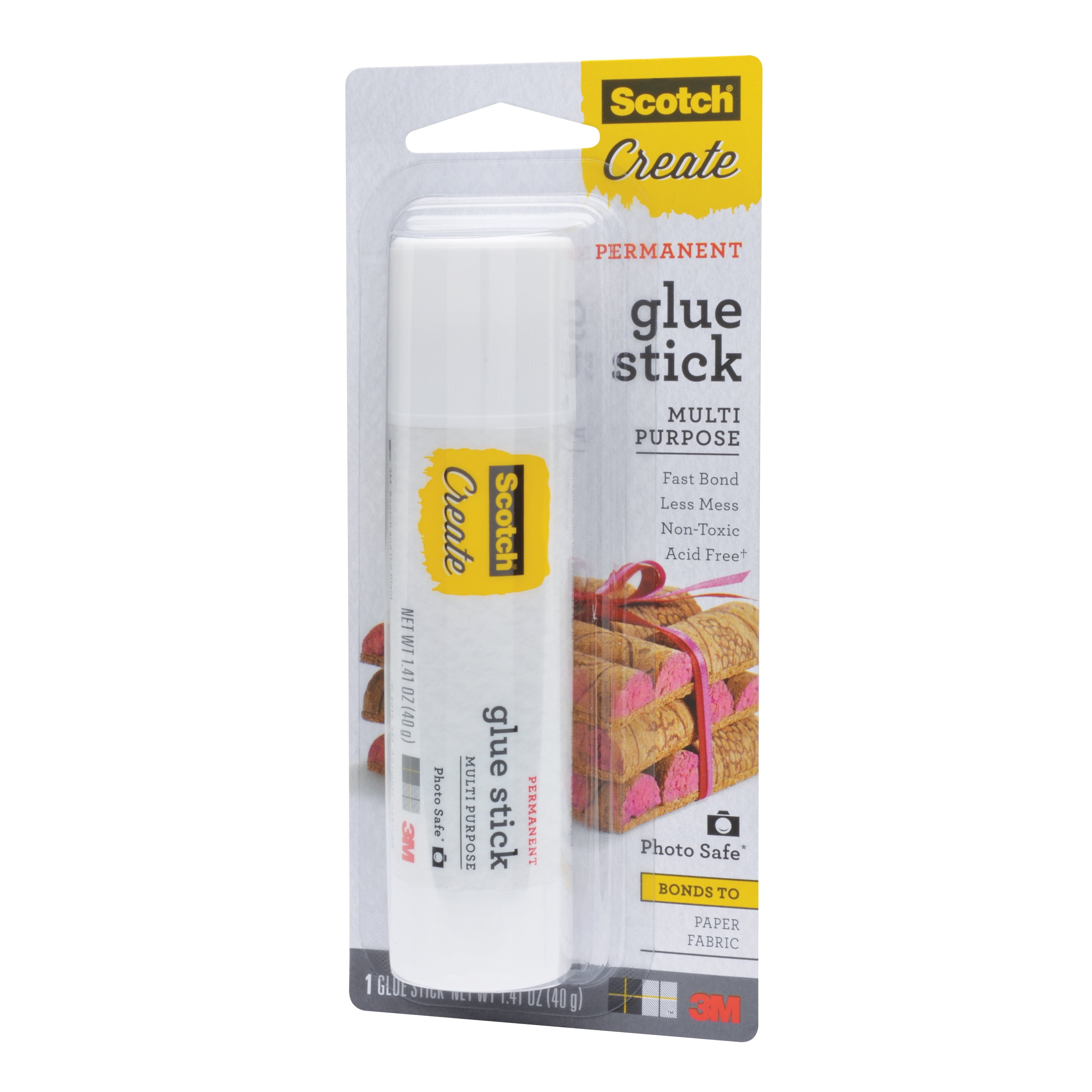 3M Scotch Glue Stick, Acid-Free Adhesive for Scrapbooking and Crafts (White, 1.41 oz) ngfmu