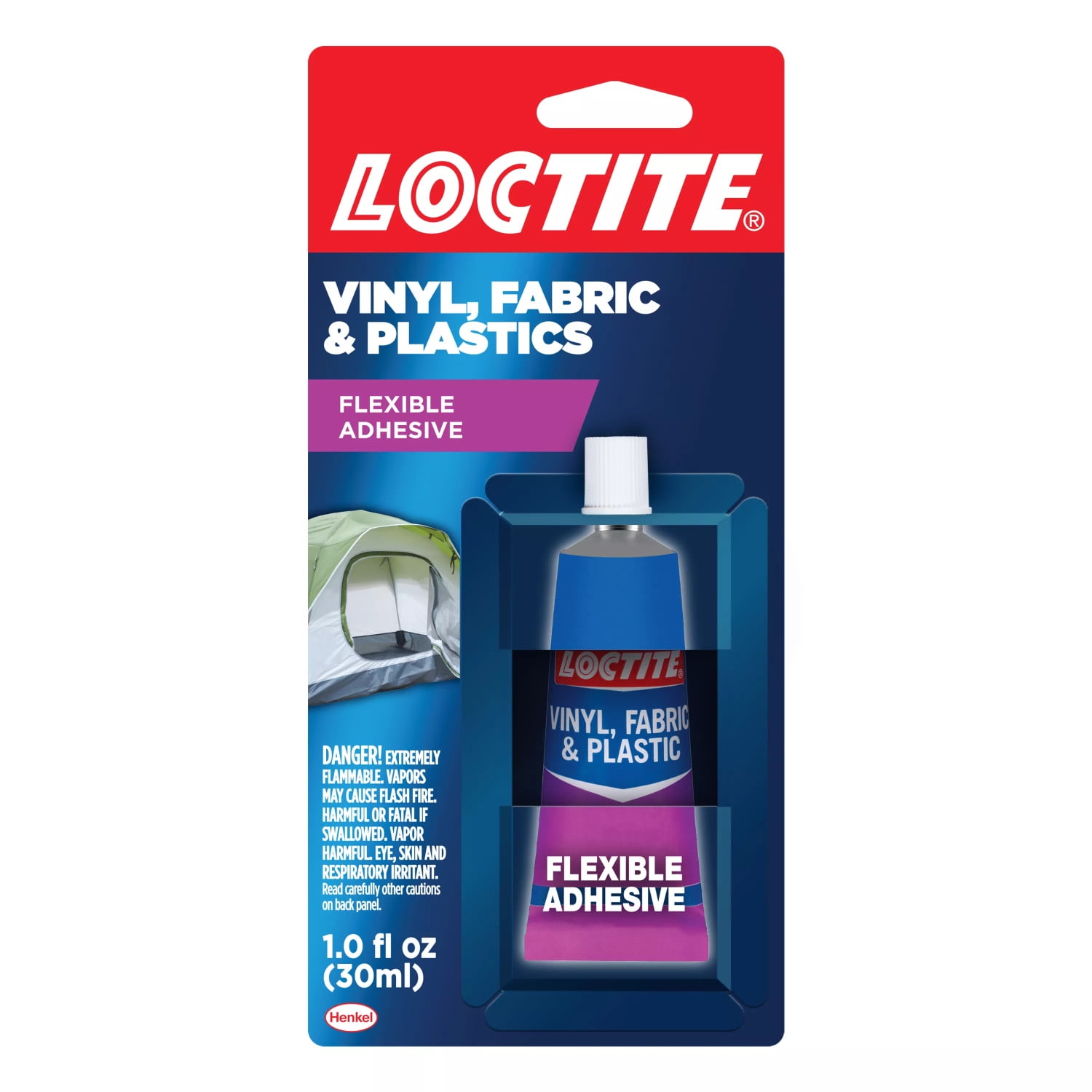 Loctite Vinyl Fabric and Plastic Flexible Repair Adhesive (Clear, 1 fl oz) izw69