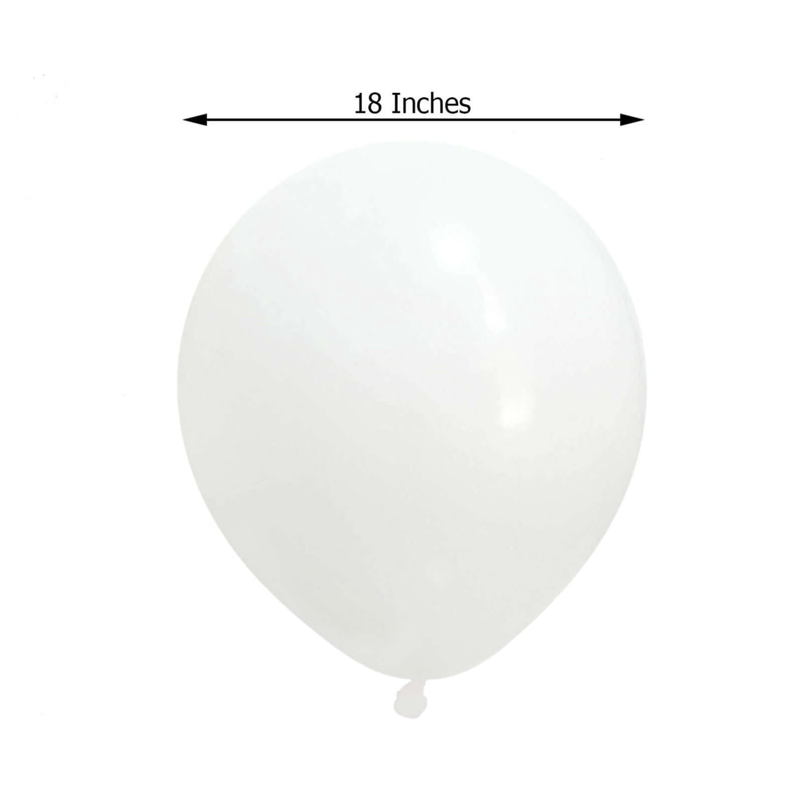 Efavormart Matte Pastel Latex Party Balloons (White, 18 in, 10 Pack) ctor6