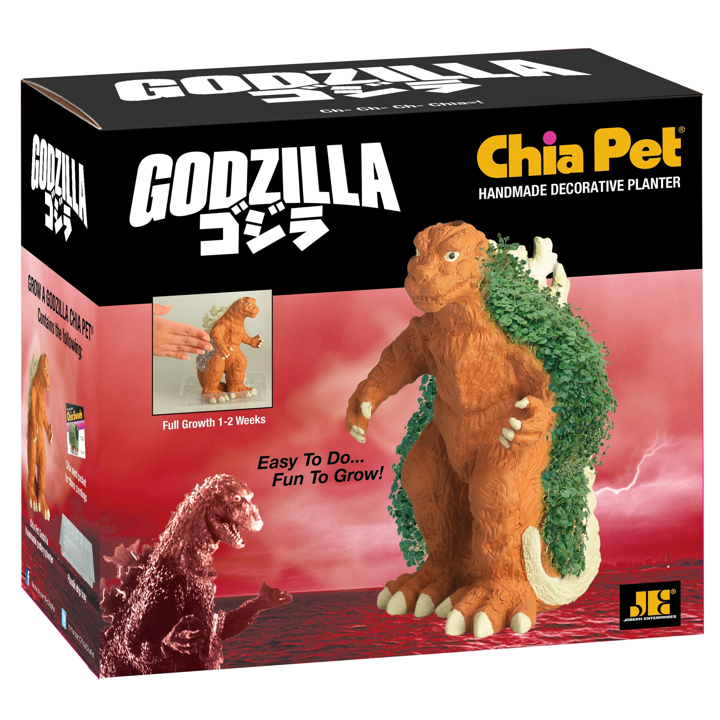 Chia Pet Godzilla Handmade Decorative Planter (1 Set) 74u3r