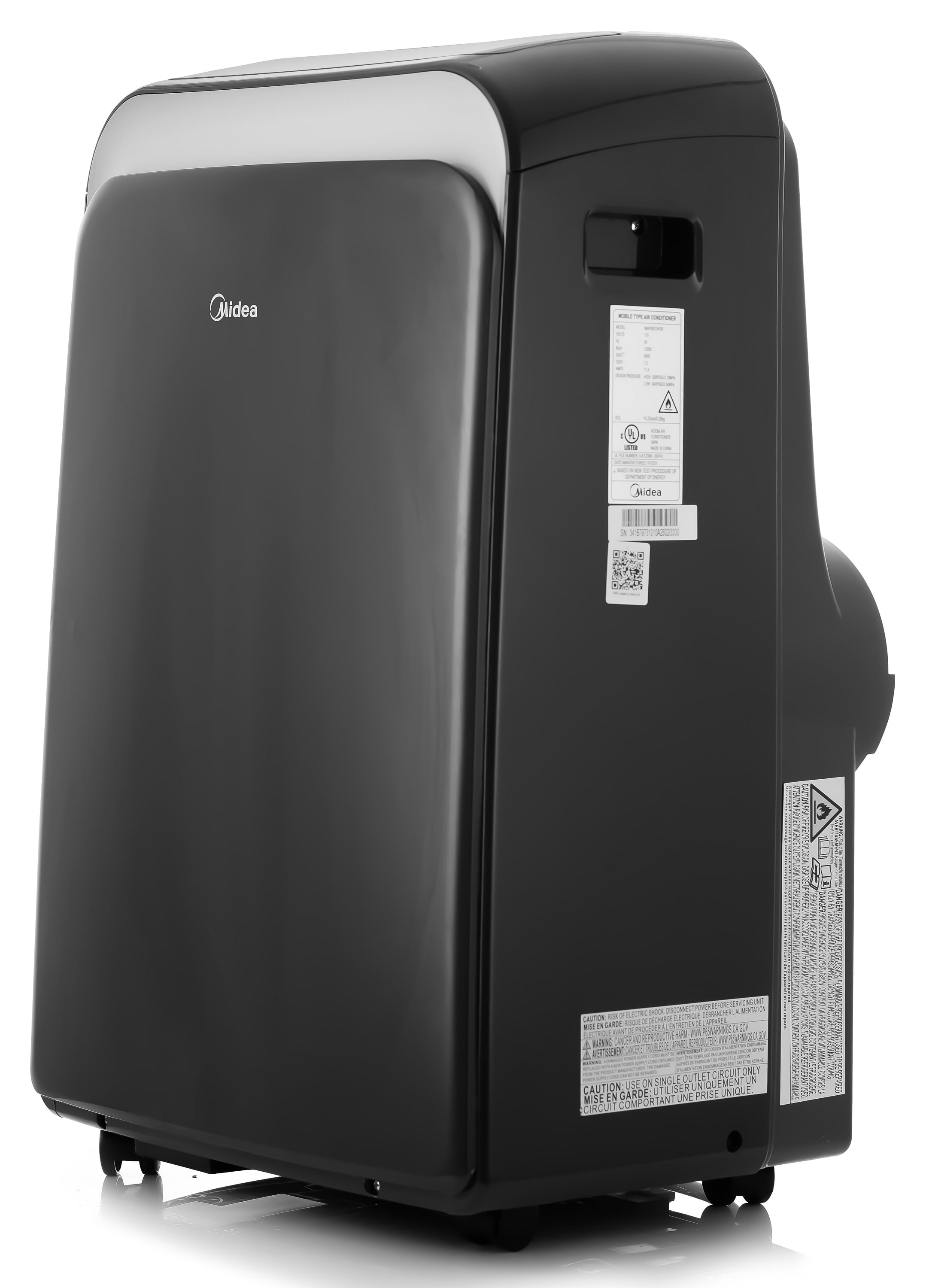Midea 8,000 BTU Portable Air Conditioner, 3-In-1 Dehumidifier and Fan with Wi-Fi and Alexa (Gray, 350 sq. ft.) bq8h5