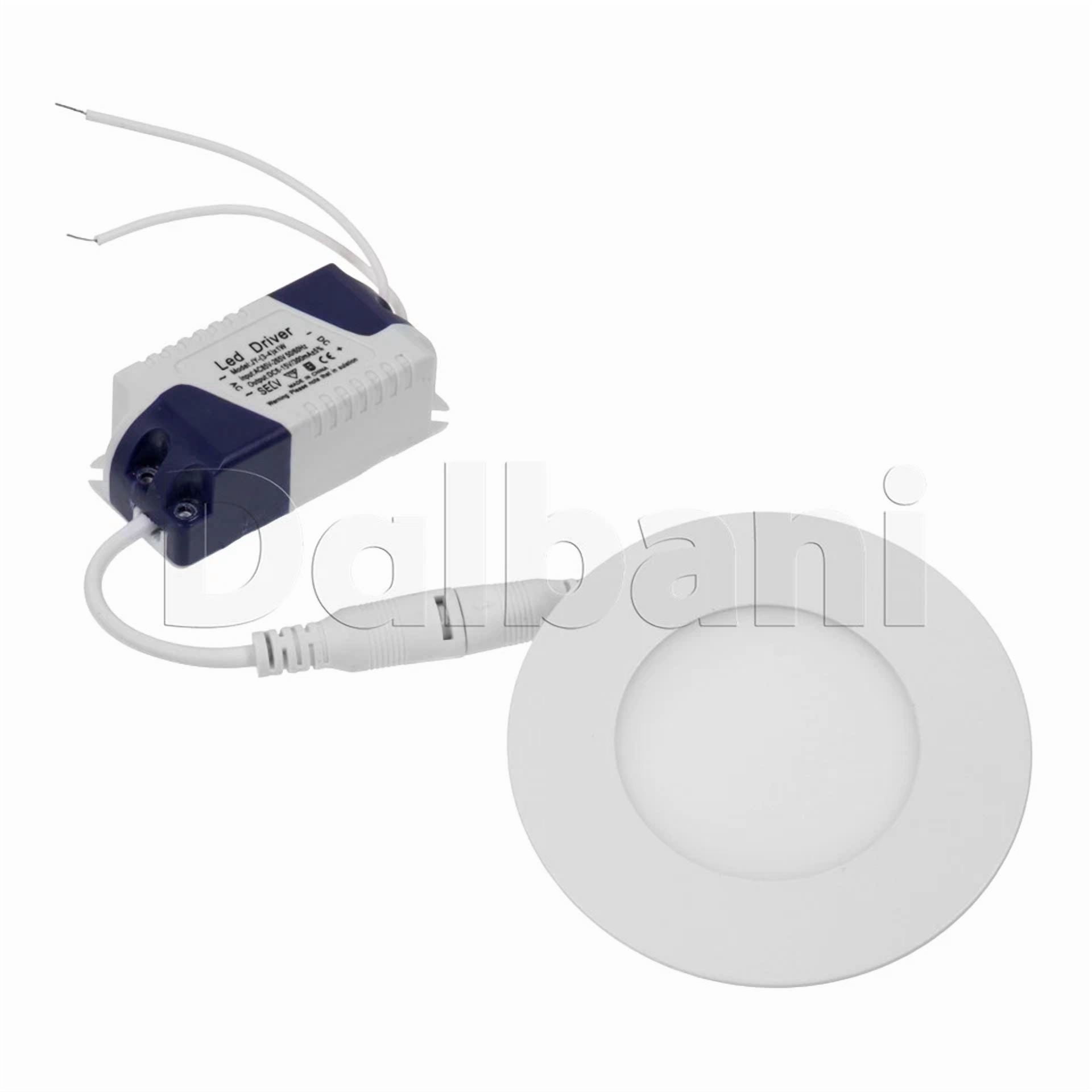 Knack 3W LED Recessed Round Downlight Panel (4000K Neutral White, 3 in) 6ajyf