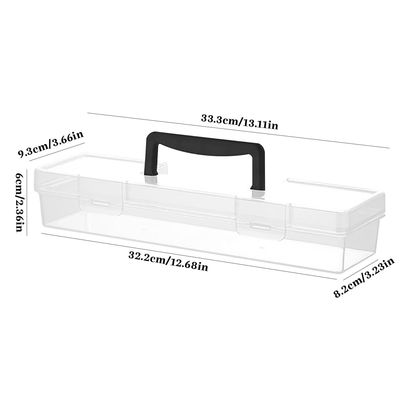 FMLIFOU Plastic Tool Box Organizer with Lids and Handle, Portable Clear Storage Case for Hardware, Screws, Jewelry, and Craft Supplies (11 in x 7 in x 2 in) 5ypmt - Image 2