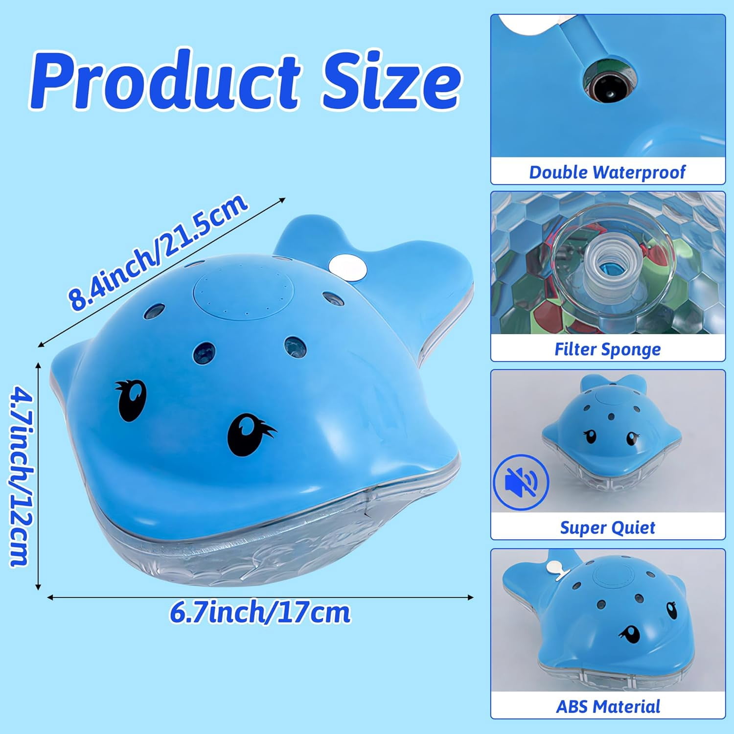 Fulex Floating Pool Fountain with LED Light Show and Waterfall Spray (Multi-Color, 4.27 ft Spray Height) rr347