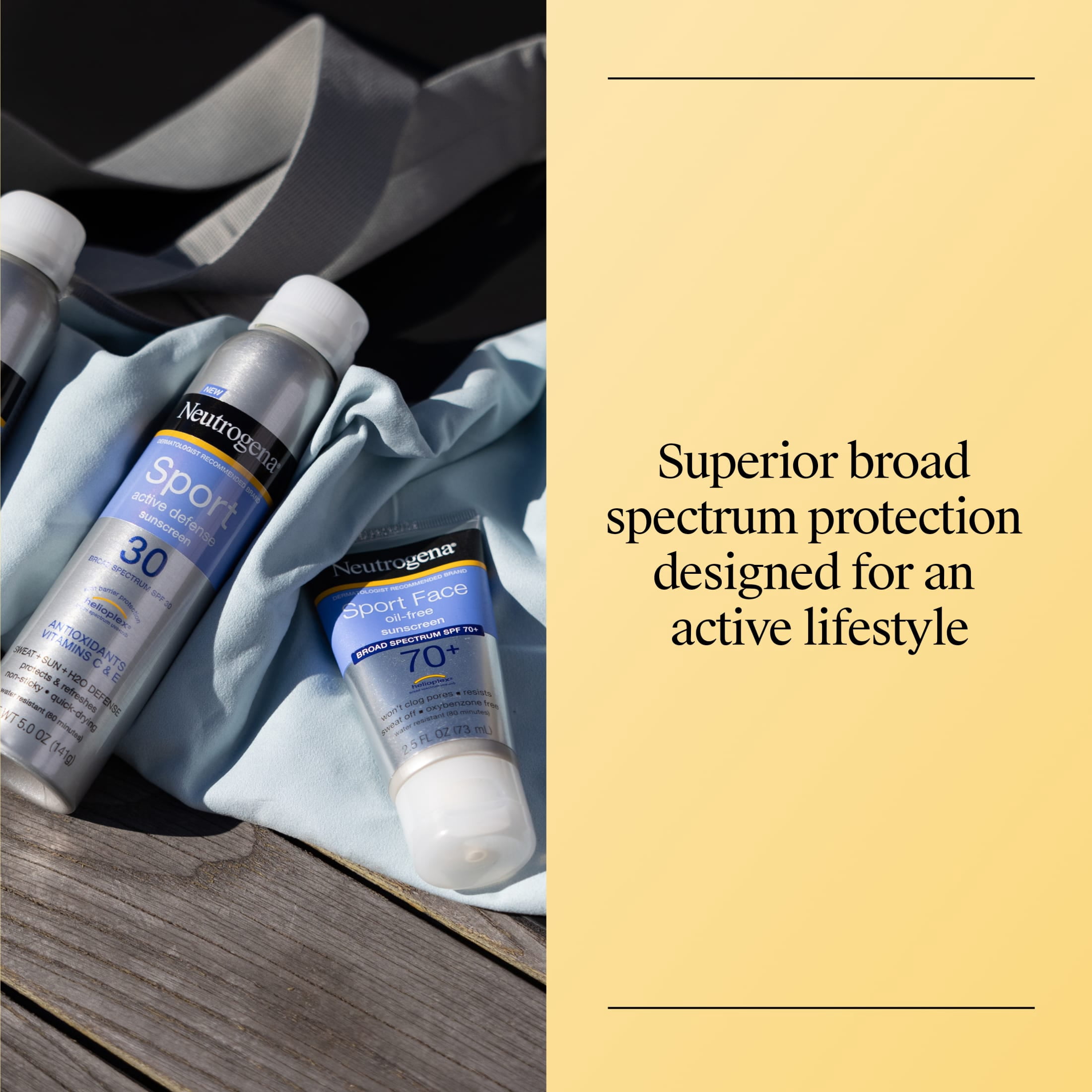Neutrogena Sport Face Oil-Free Sunscreen Lotion Broad Spectrum SPF 70+ (2.5 fl oz) eqh7w