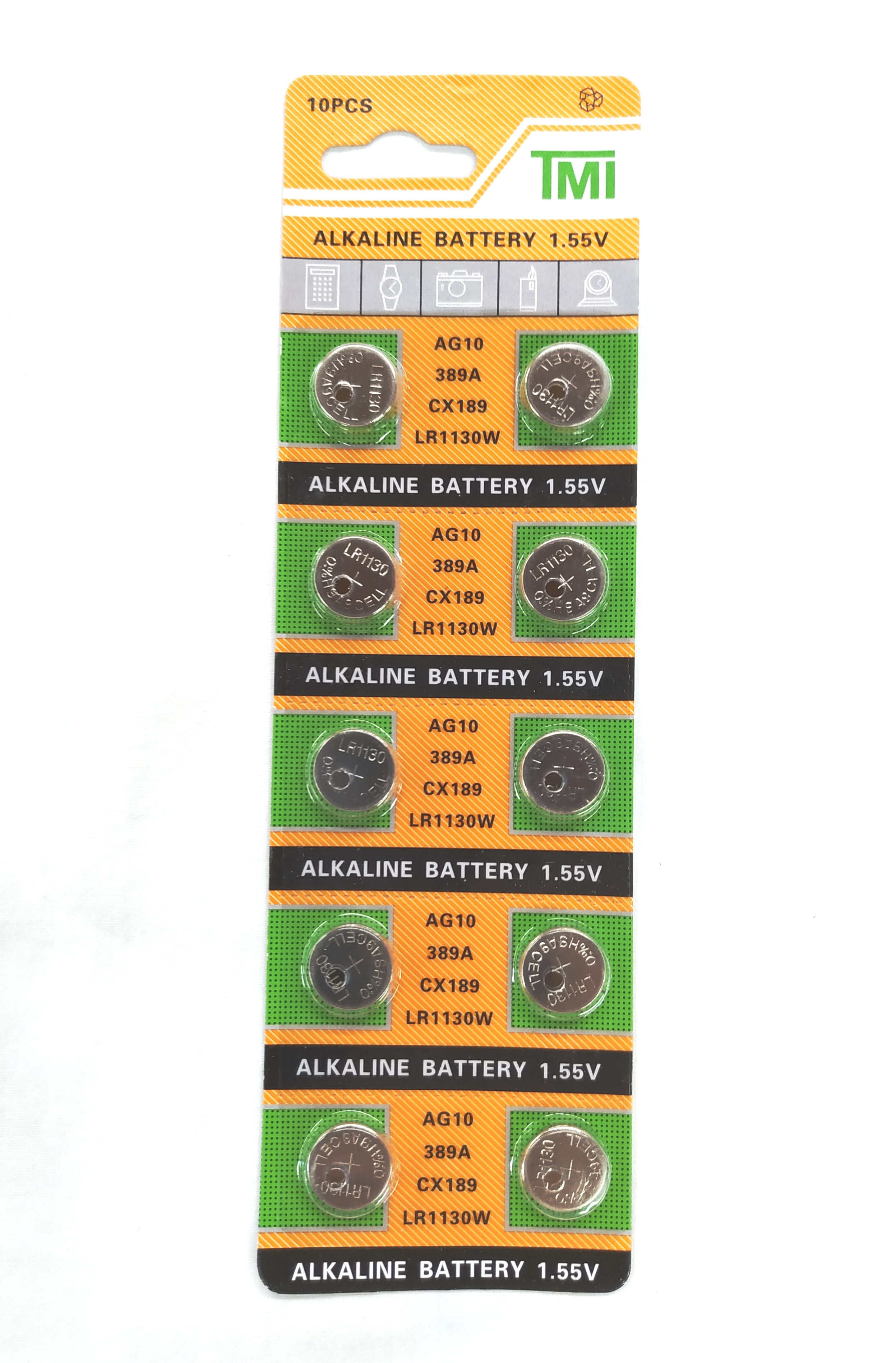 BBW AG10 LR1130 Alkaline Button Cell Battery 1.5V (Silver, 20 Pack) e669e