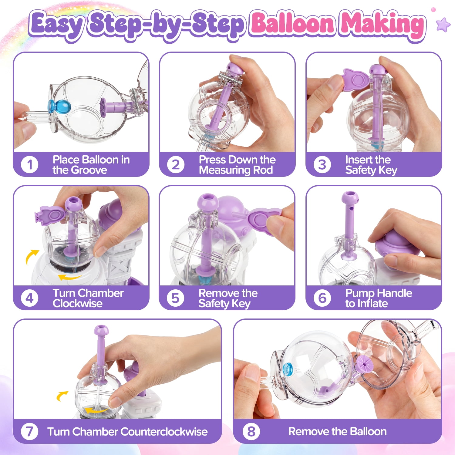 Carsky Unicorn Bubble Balloon Decorating Kit, DIY Party Craft Activity Set (212 Pieces) d1d89