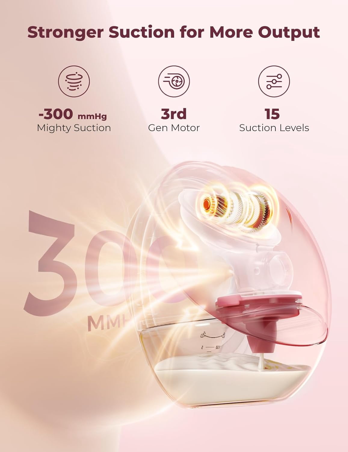 Momcozy M9 Hands-Free Wearable Breast Pump, App-Controlled Portable Milk Extractor (Cozy Red, 2 Pack, 5.07 fl oz) zs18a