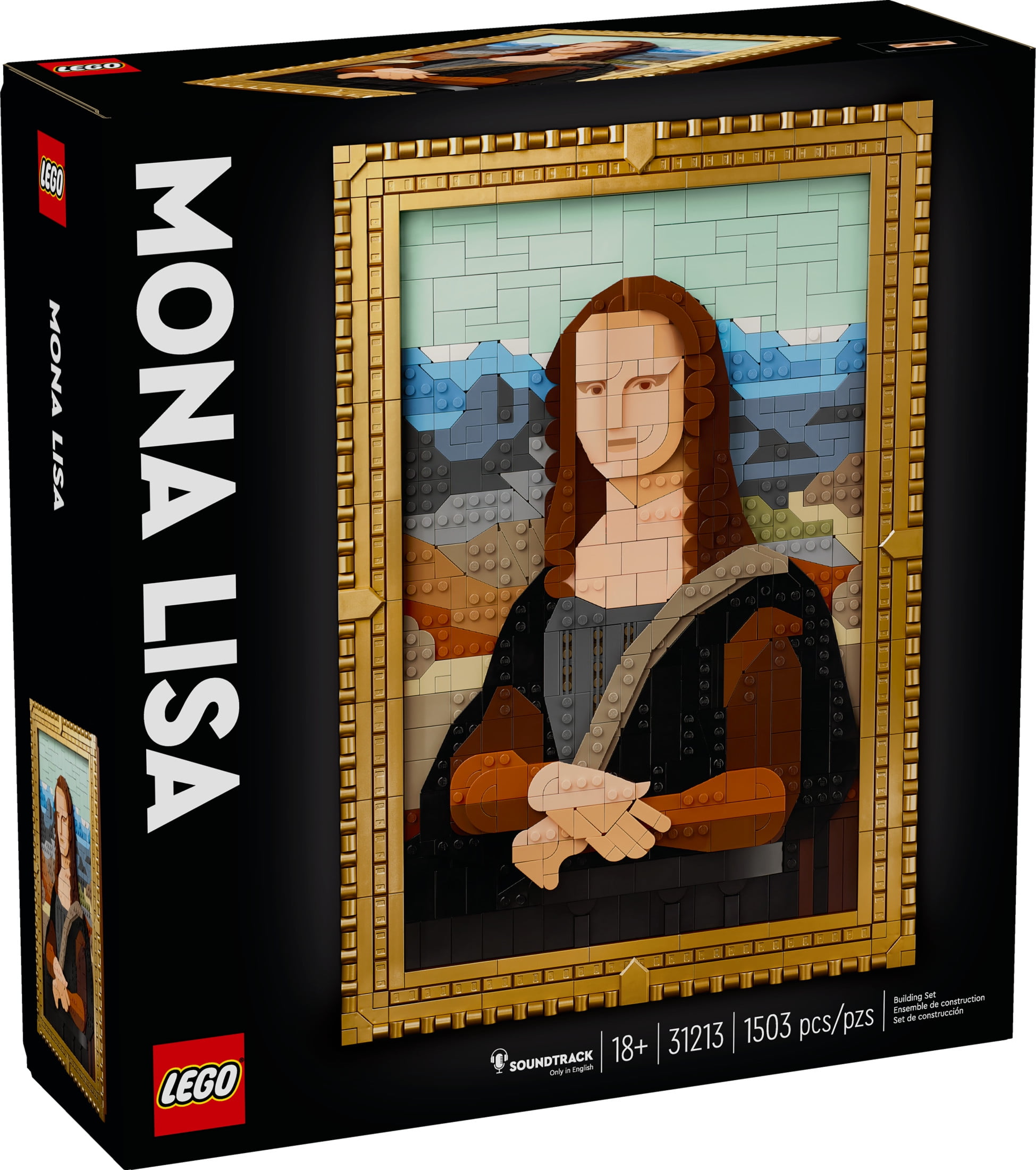 LEGO Art Mona Lisa Building Set, Leonardo da Vinci Wall Display for Adults (1,503 Pieces, 17 in x 11.5 in) 8s7f7