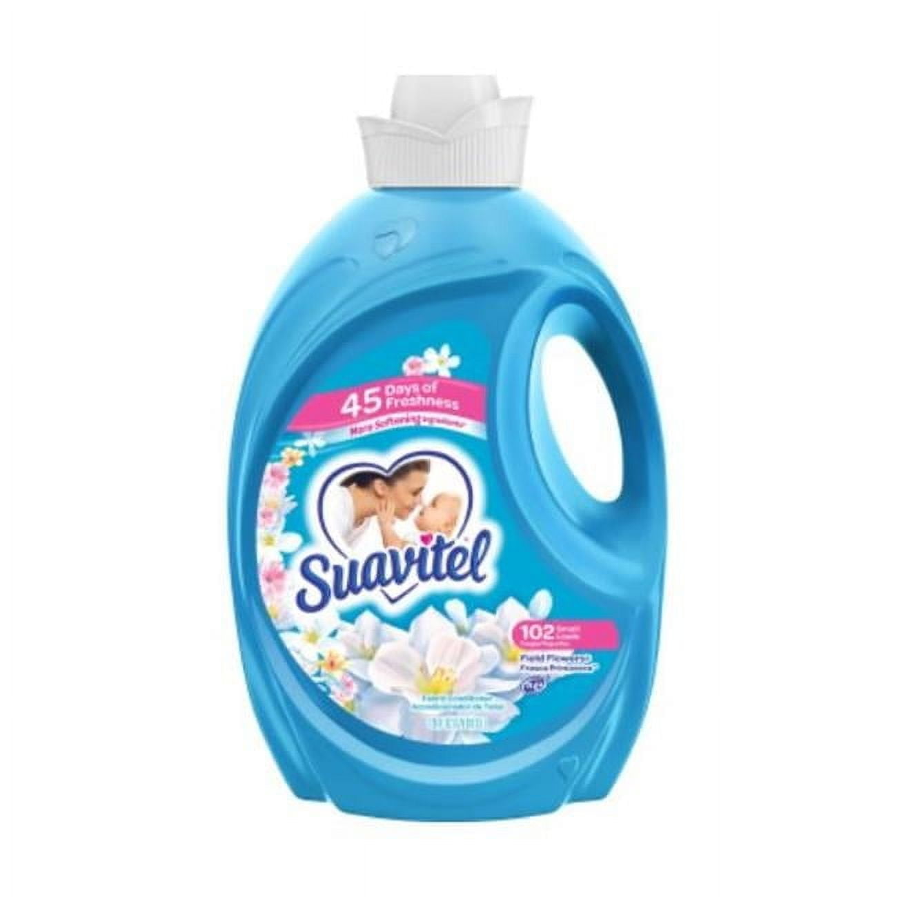 Suavitel Liquid Fabric Softener, Field Flowers, Long-Lasting Freshness (120 oz) 5witx