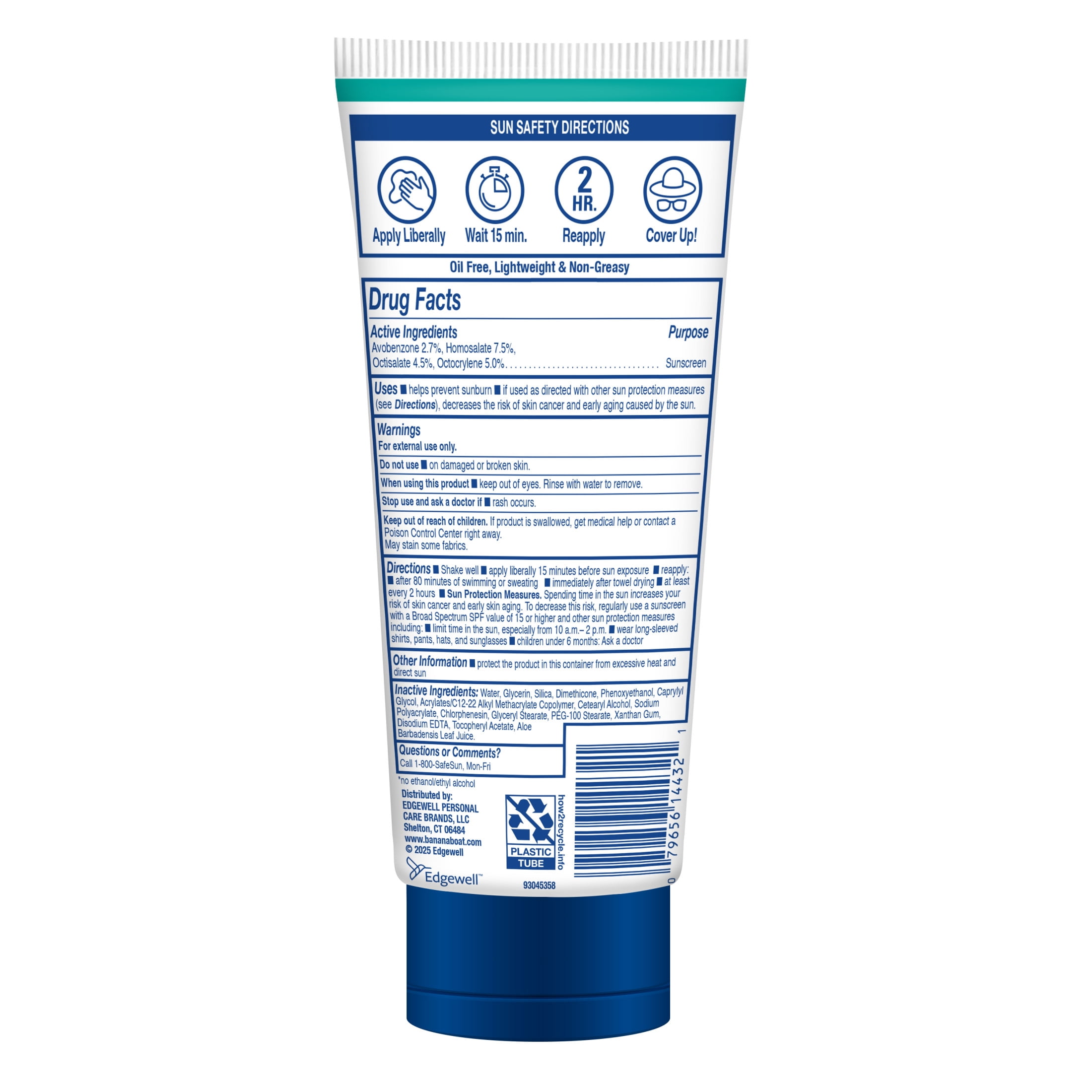 Banana Boat Sheer Sensitive Sunscreen Lotion SPF 50, Broad Spectrum UVA/UVB Protection for Kids & Adults (6 fl oz) kwdzp