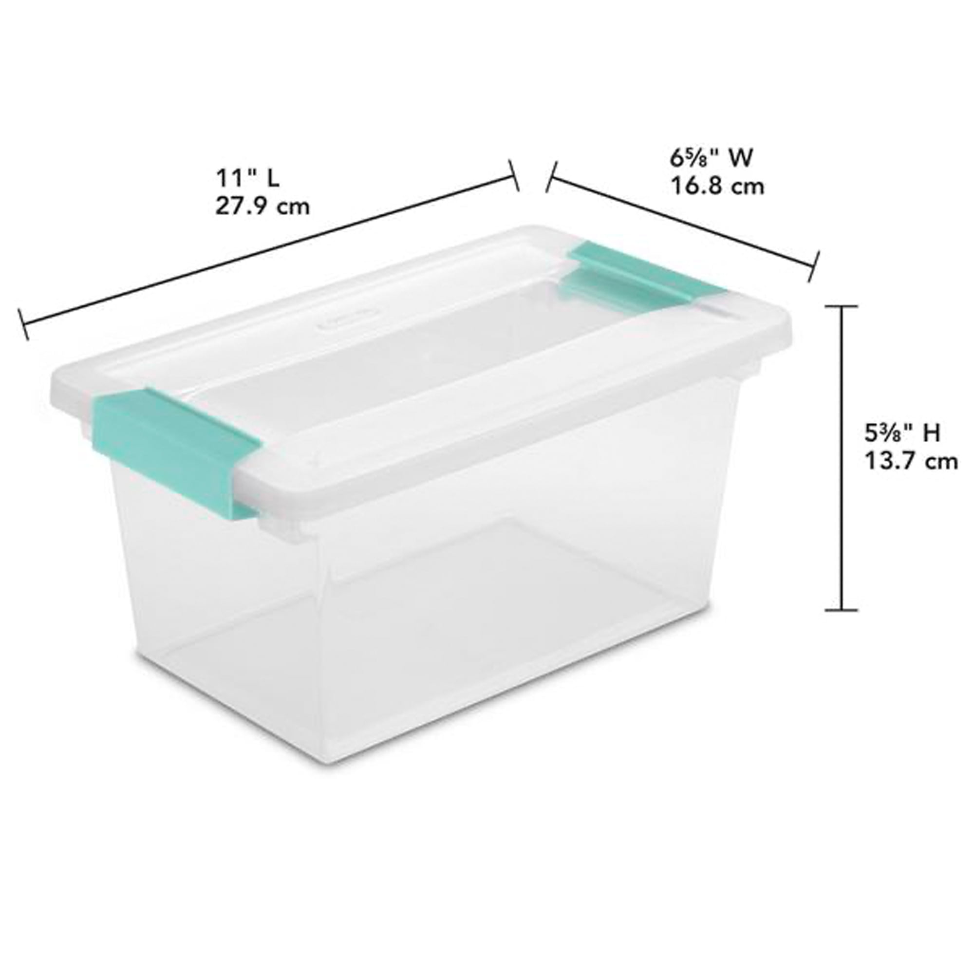 Sterilite Clip Storage Box Organizer Set (Clear, 10 Pack) 7wpr7