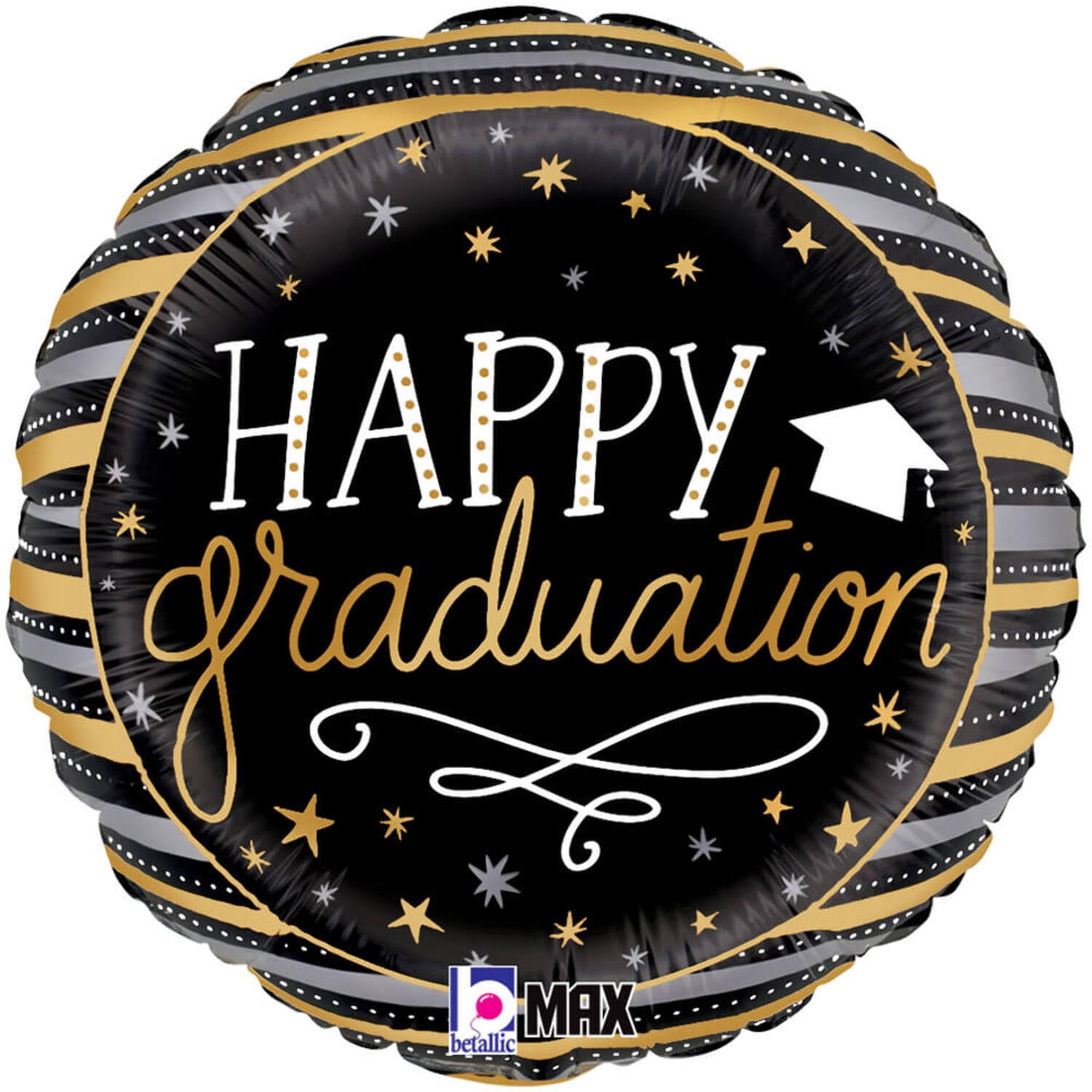 Betallic Happy Graduation Foil Balloon (Silver, 18 in) rezzj