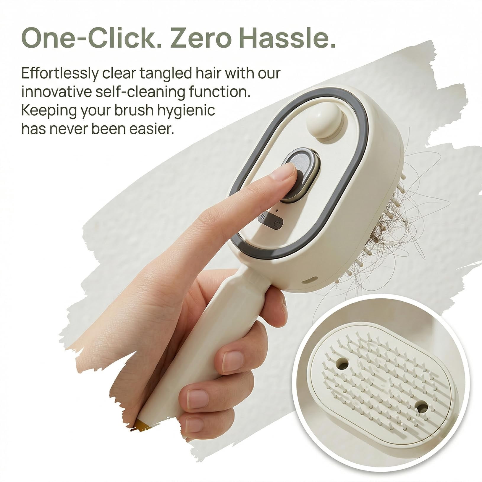 Generic Electric Steam Hair Brush, Rechargeable Scalp Massager & Detangling Styling Tool (White, 0.34 fl oz) ilq44