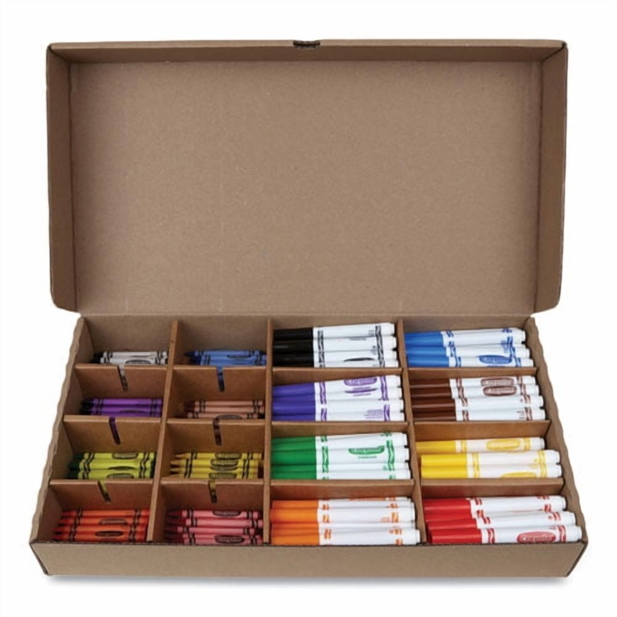 Crayola Crayon and Marker Classpack Set, Washable Art Supplies for Classroom Projects (Assorted Colors, 512 Pieces) 8k0uj