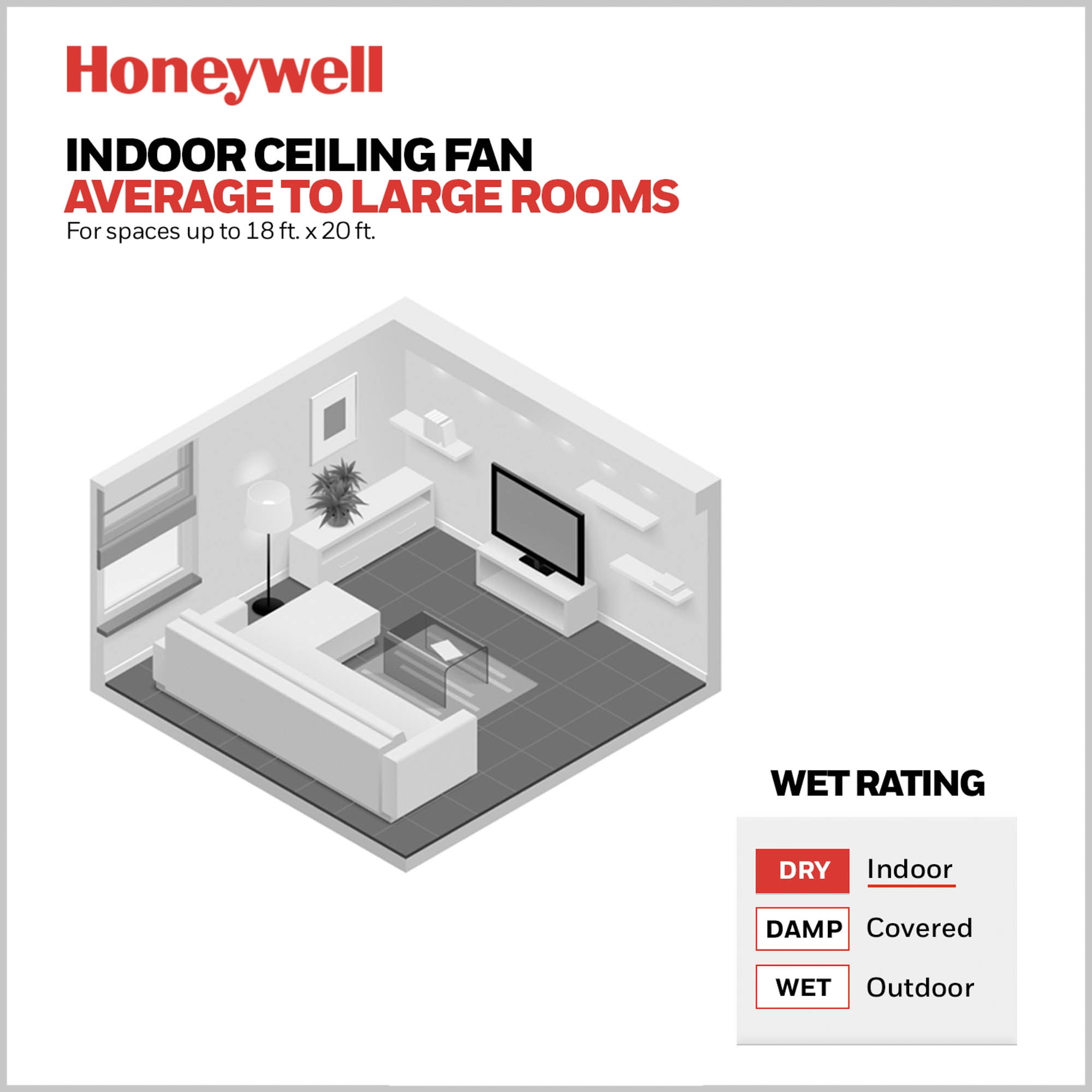 Honeywell Ventnor 52-in Modern LED Ceiling Fan with Integrated Light (Brushed Nickel, 52-in) ji6ap