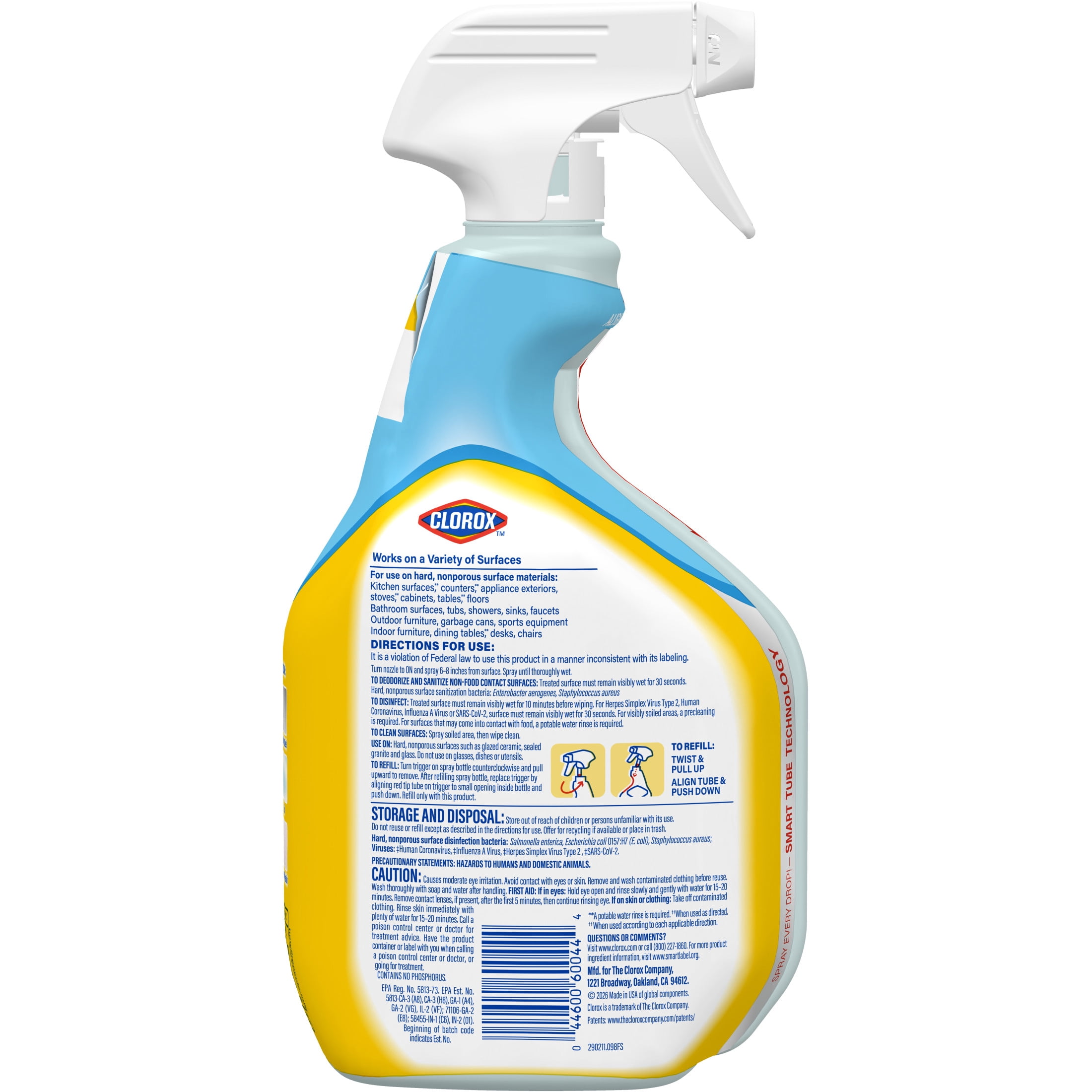 Clorox Disinfecting All Purpose Cleaner, Bleach-Free Formula, Crisp Lemon (9 Pack, 32 fl oz) j8xdm