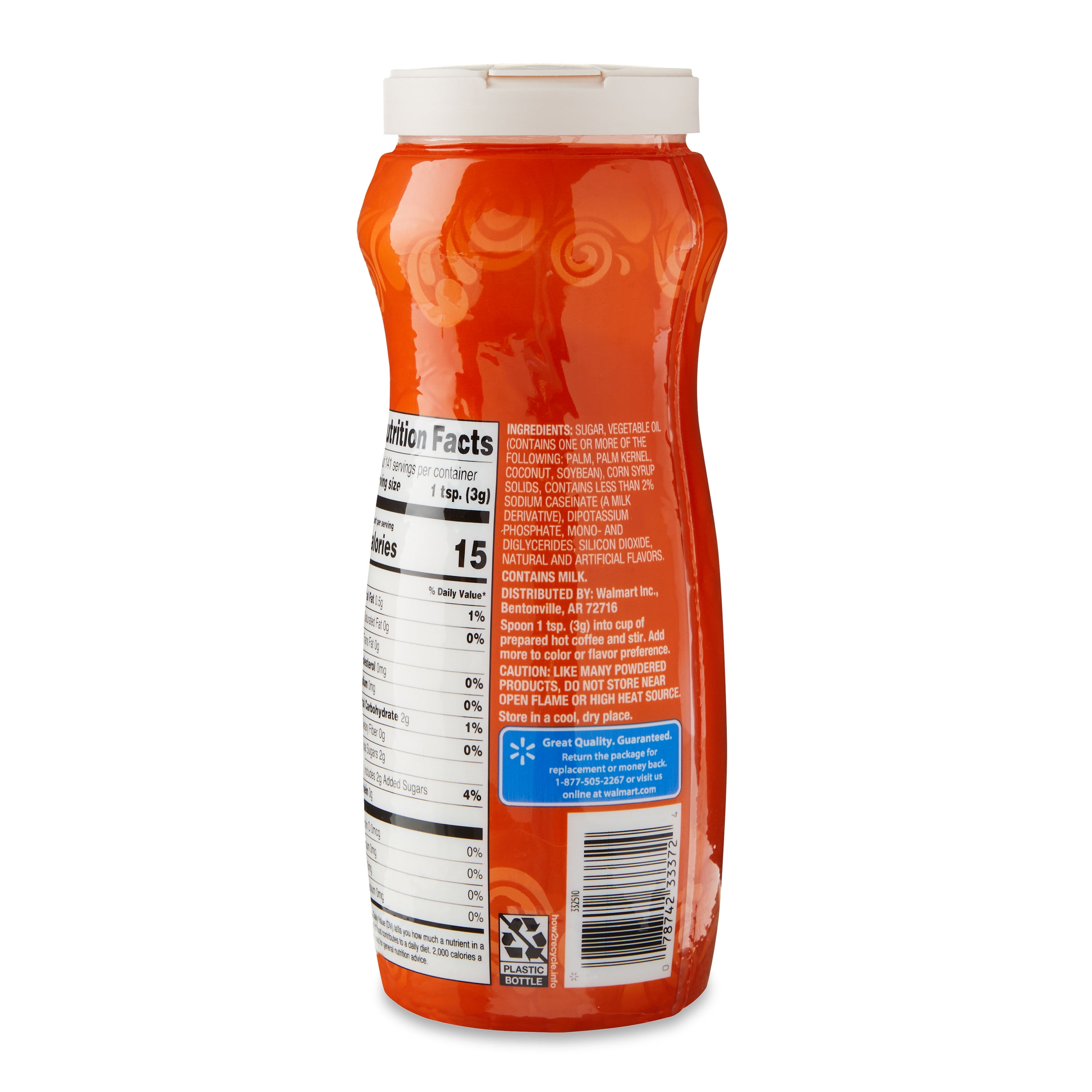 Great Value Non-Dairy Hazelnut Coffee Creamer (Hazelnut, 15 oz) 1p36f