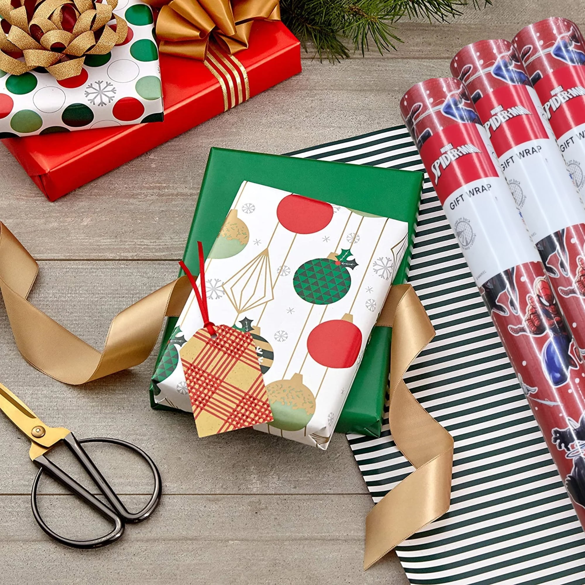 Greenbrier International Spiderman and Venom Gift Wrap Paper (Red, 50 sq ft) xddmg